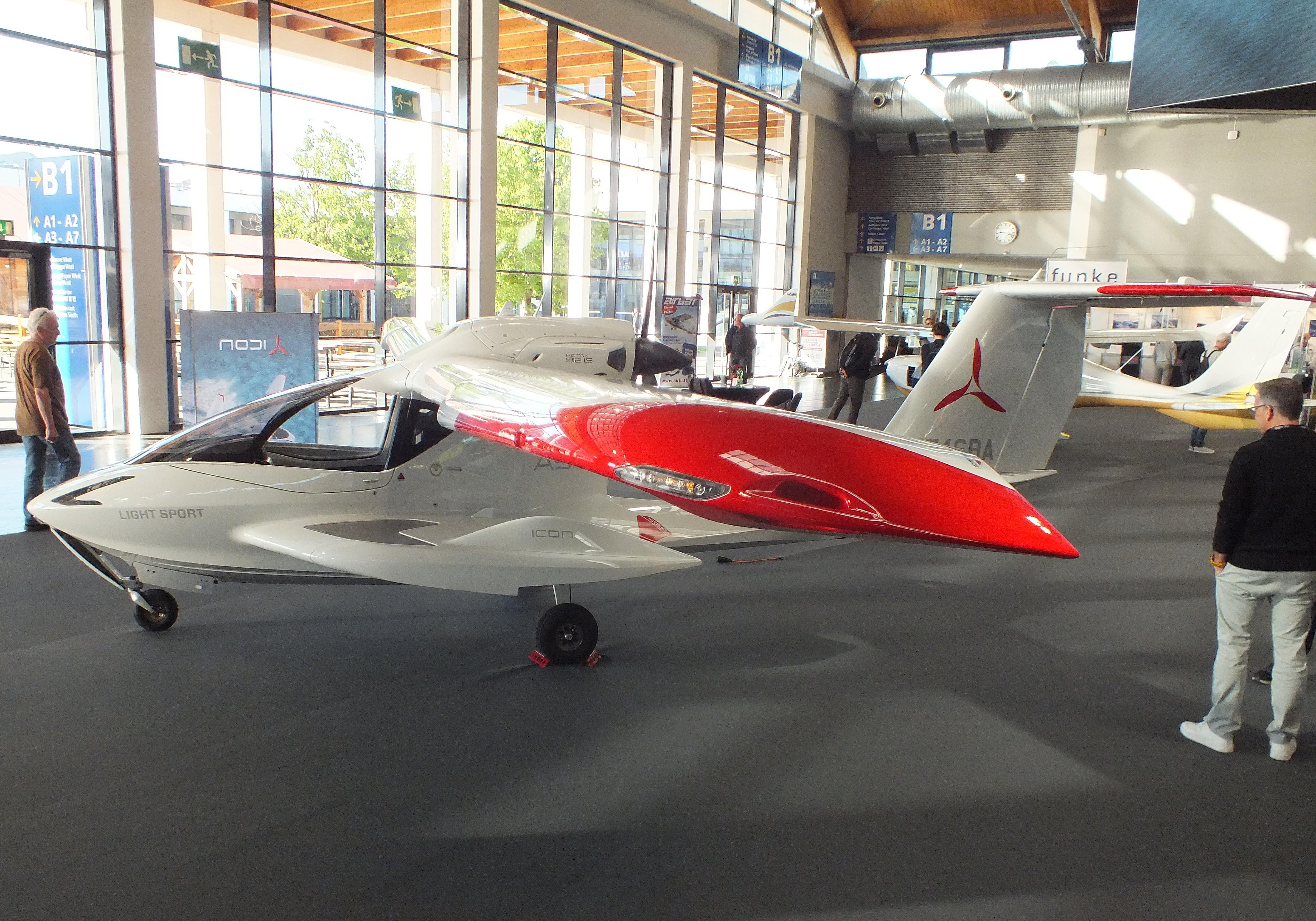 N746BA @ EDNY - ICON Aircraft A5 LSA at the AERO 2026, Friedrichshafen - by iwarnecke