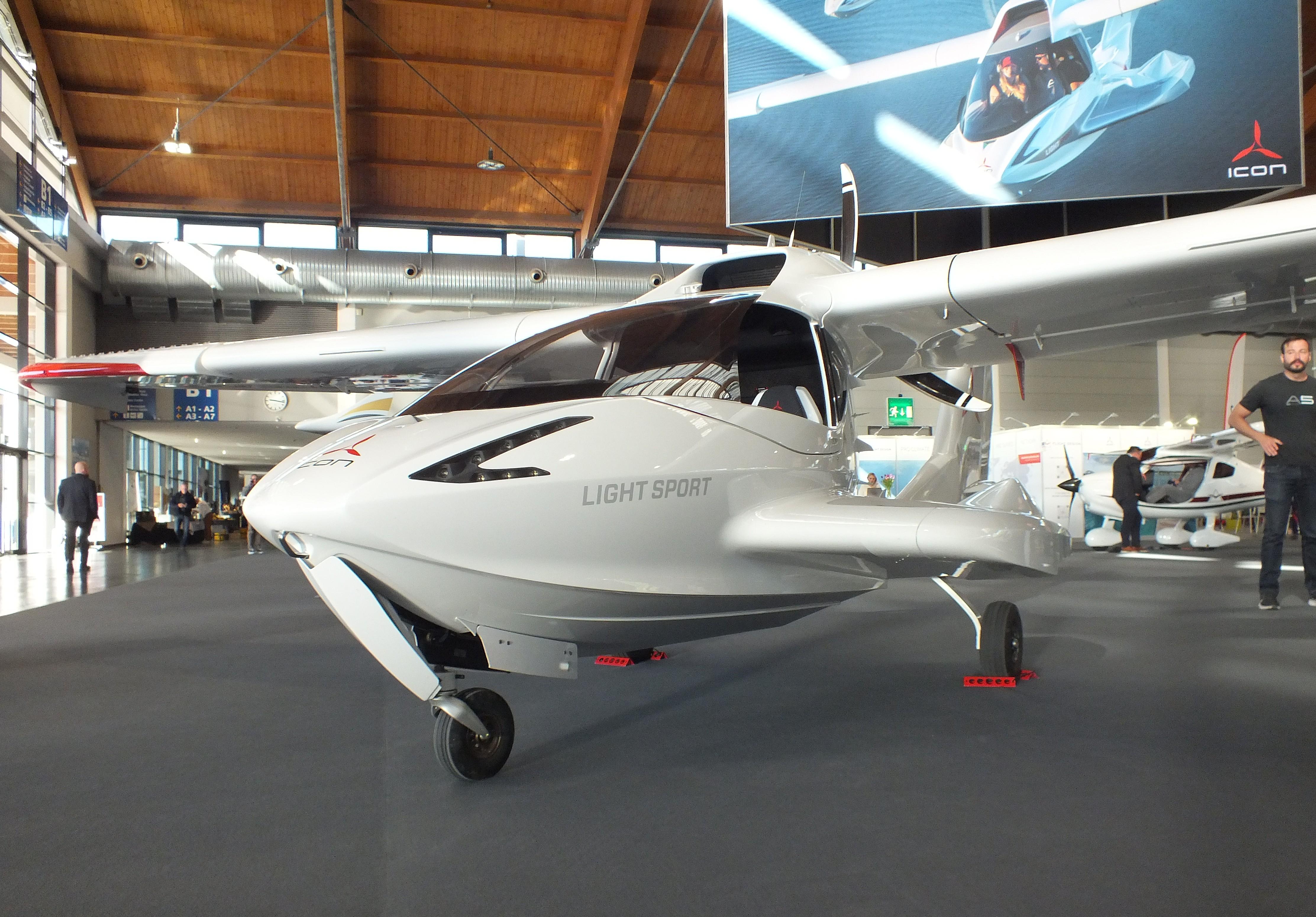 N746BA @ EDNY - ICON Aircraft A5 LSA at the AERO 2026, Friedrichshafen - by iwarnecke
