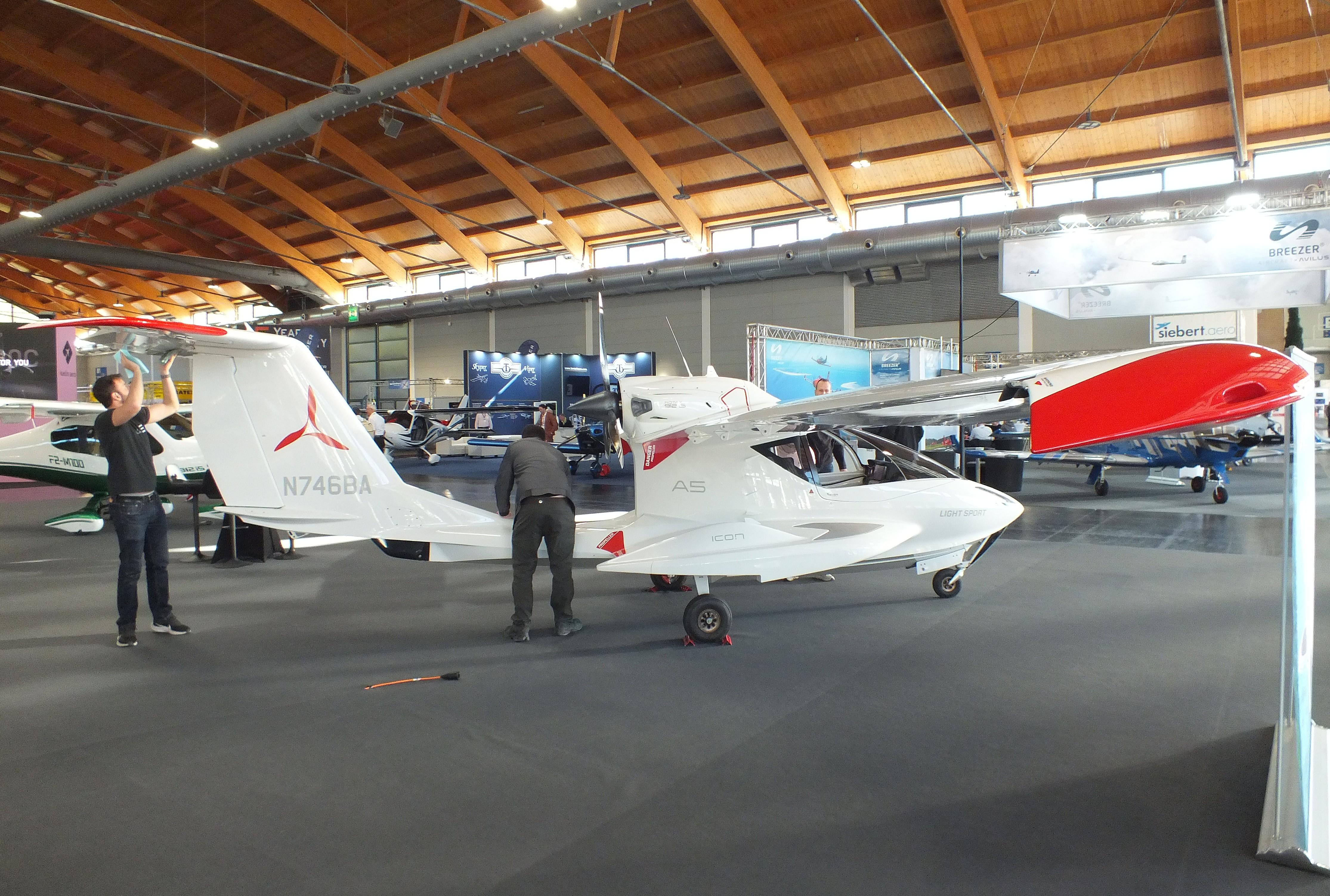 N746BA @ EDNY - ICON Aircraft A5 LSA at the AERO 2026, Friedrichshafen - by iwarnecke
