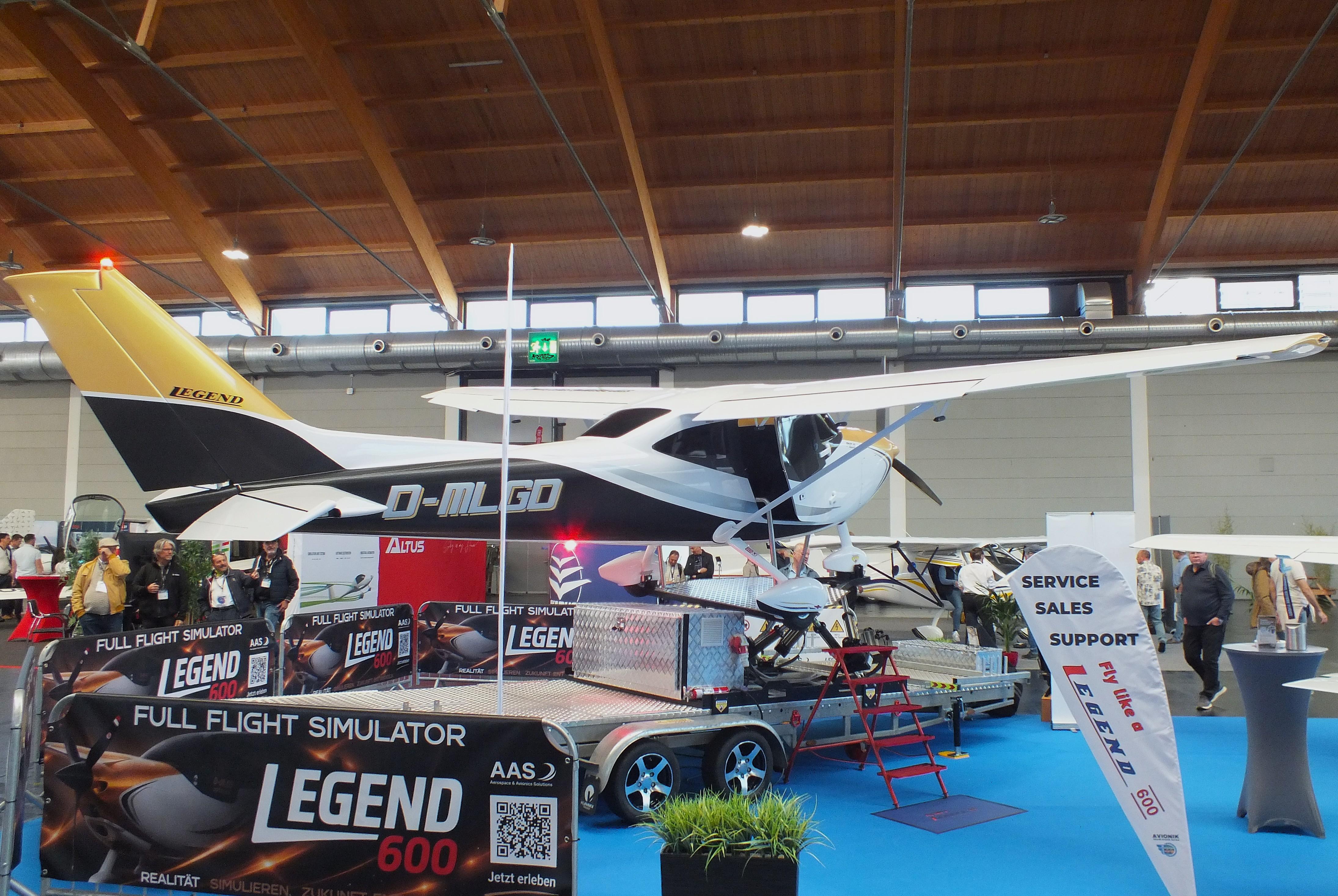 D-MLGD @ EDNY - AAS Aeropilot Legend 600 Full Flight Simulator at the AERO 2026, Friedrichshafen - by iwarnecke