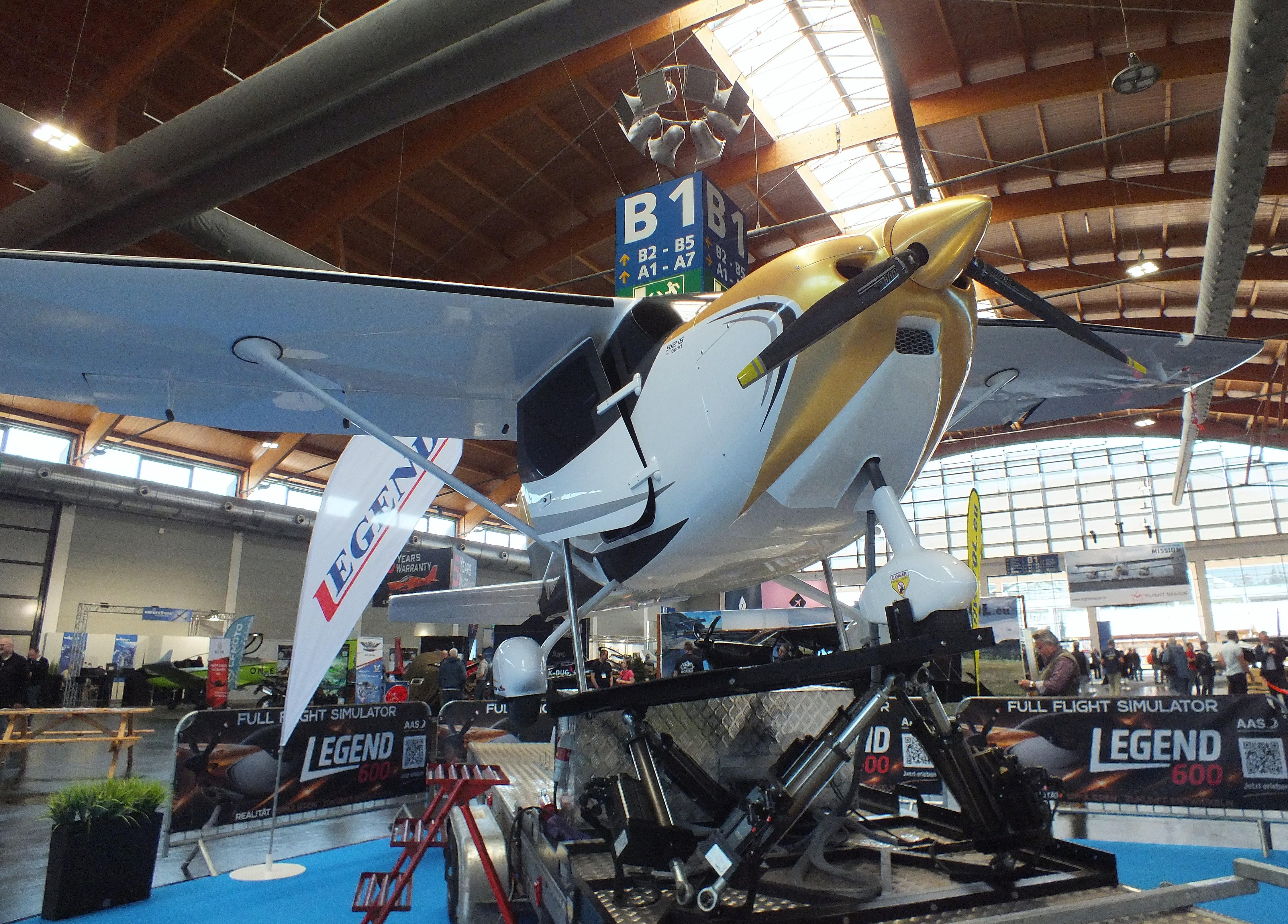 D-MLGD @ EDNY - AAS Aeropilot Legend 600 Full Flight Simulator at the AERO 2026, Friedrichshafen - by iwarnecke