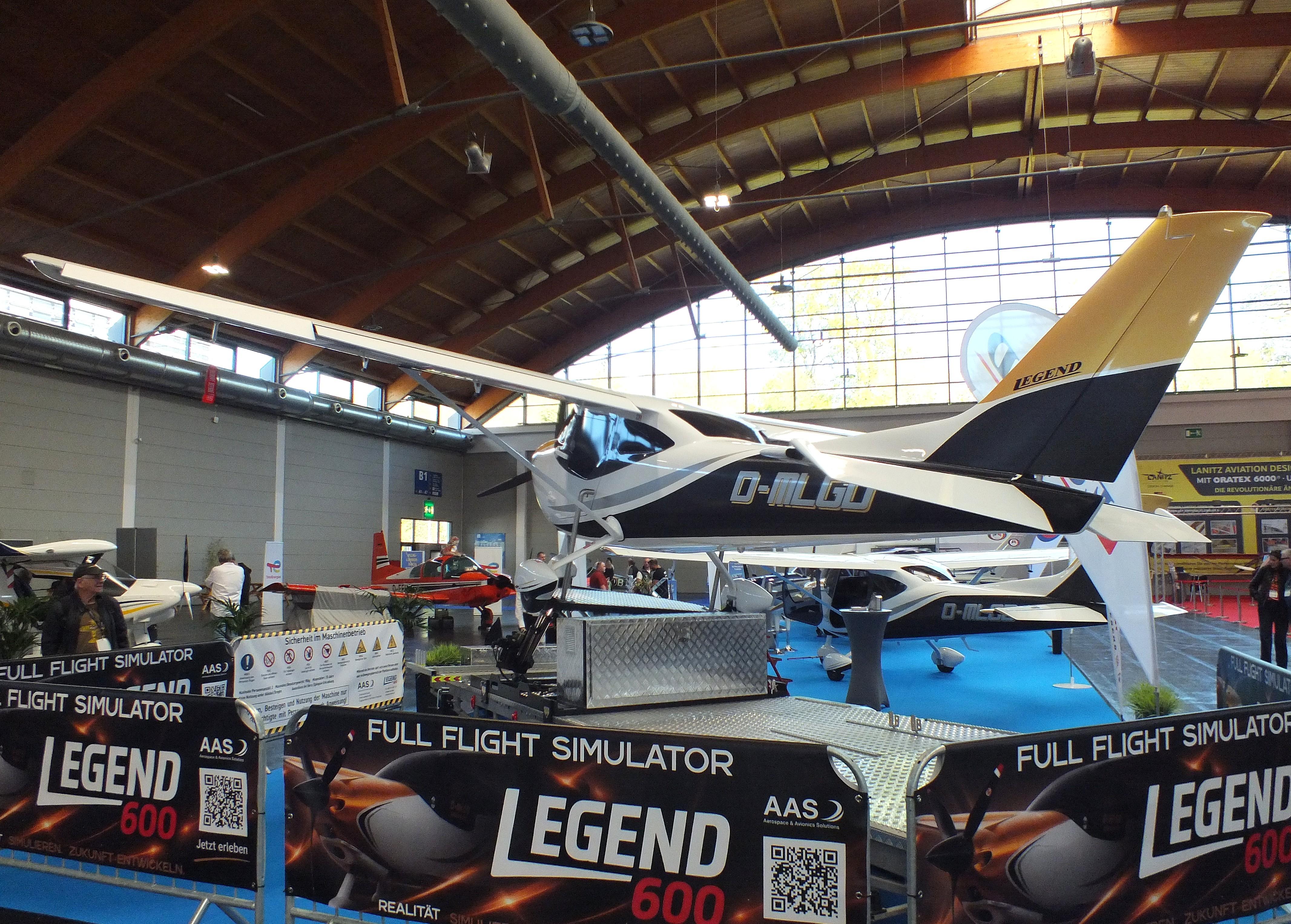 D-MLGD @ EDNY - AAS Aeropilot Legend 600 Full Flight Simulator at the AERO 2026, Friedrichshafen - by iwarnecke