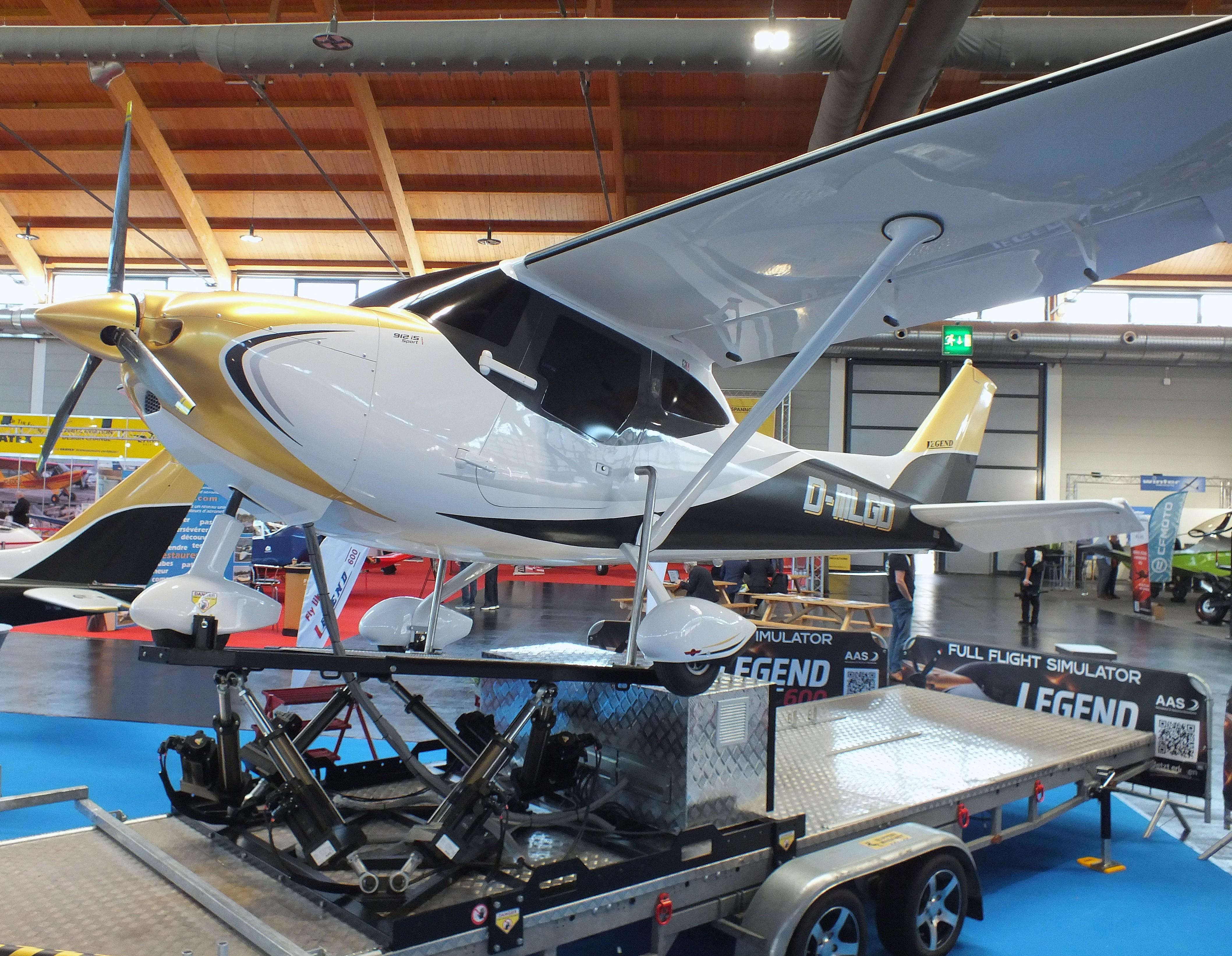 D-MLGD @ EDNY - AAS Aeropilot Legend 600 Full Flight Simulator at the AERO 2026, Friedrichshafen - by iwarnecke