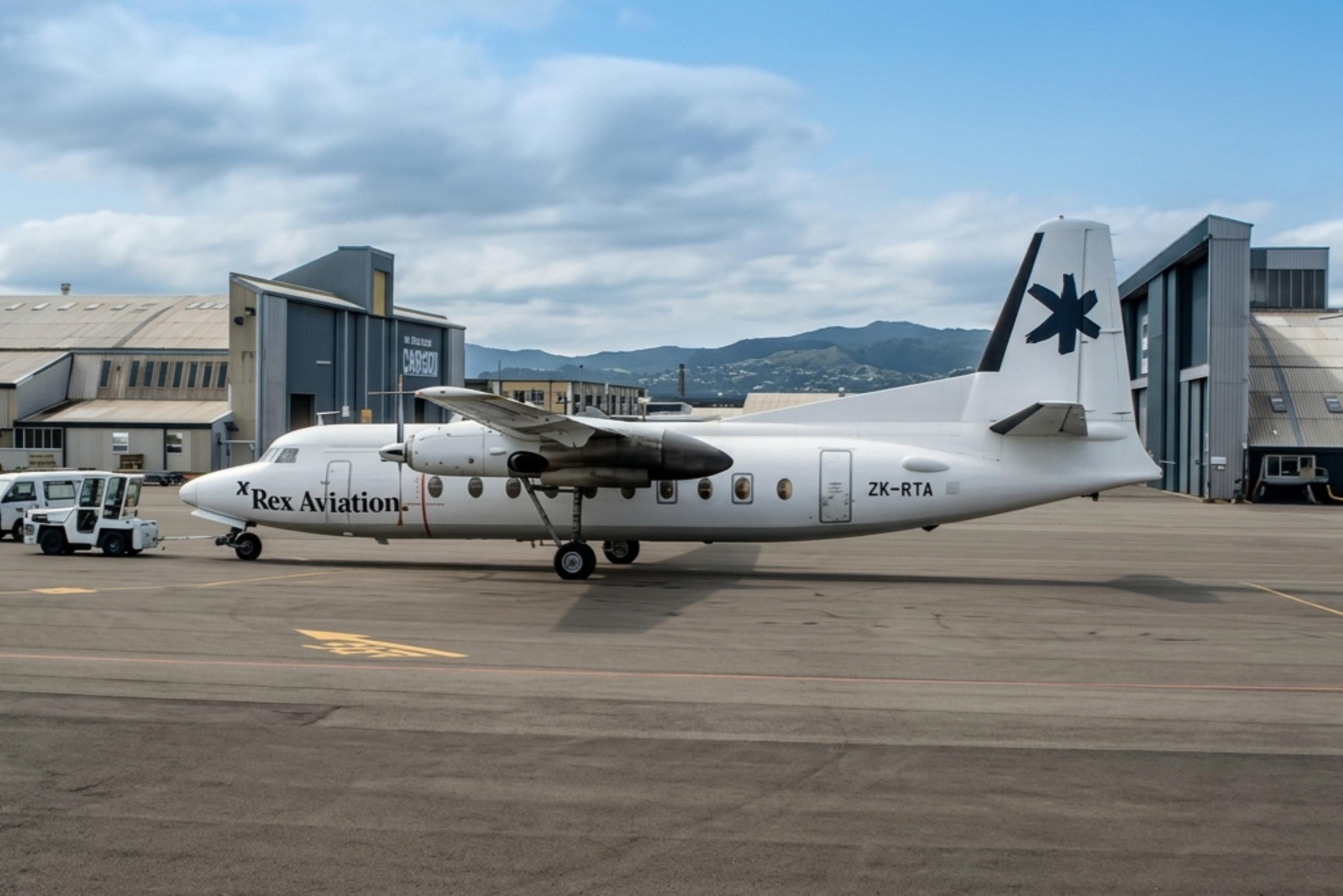 ZK-RTA @ NZWN - ZK-RTA 1966 F-27-600 Rex Aviation WLG  - by PhilR