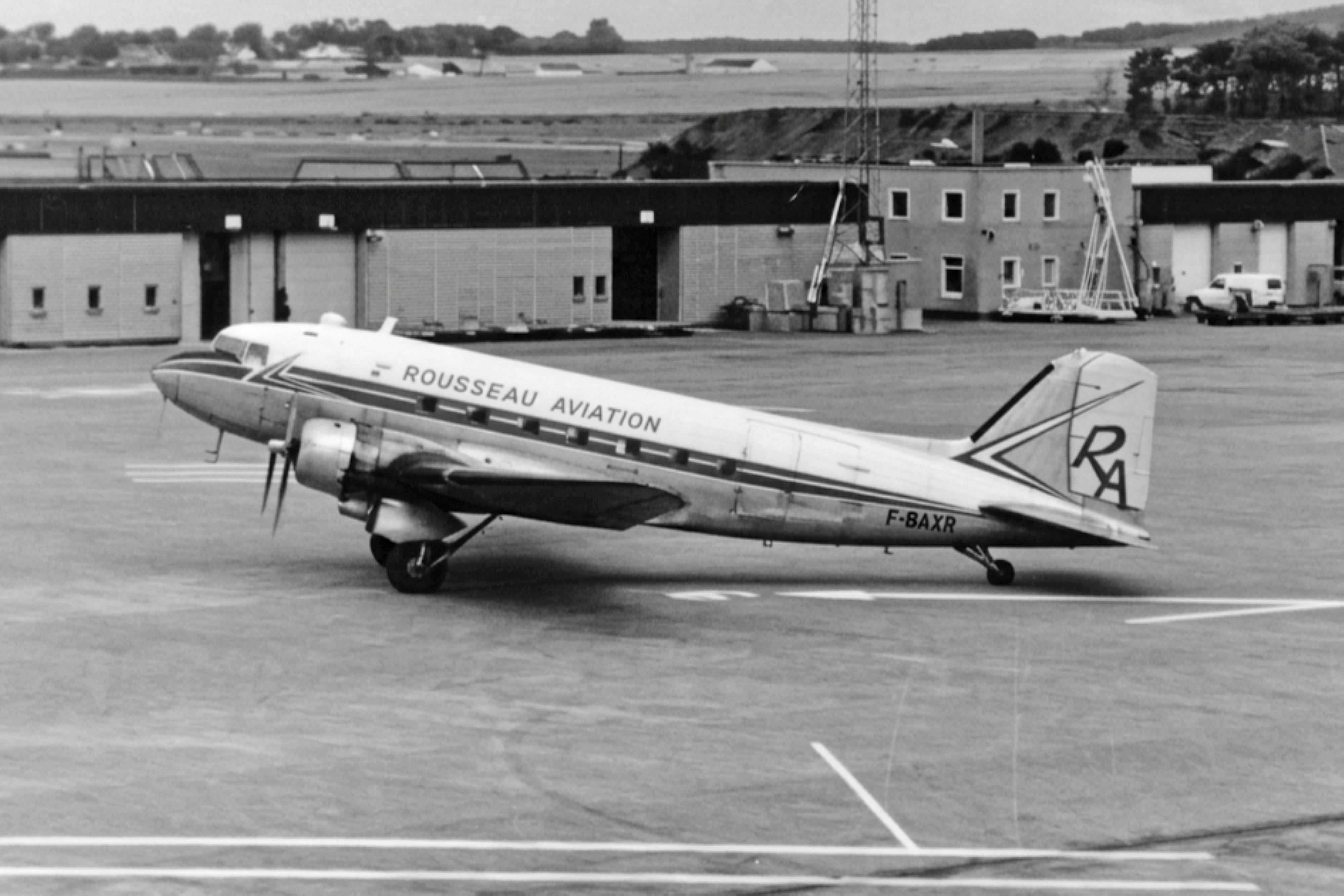 F-BAXR @ EGPK - F-BAXR (43-15634) 1943 Dougla C-47A Rousseau Aviation PIK
 - by PhilR