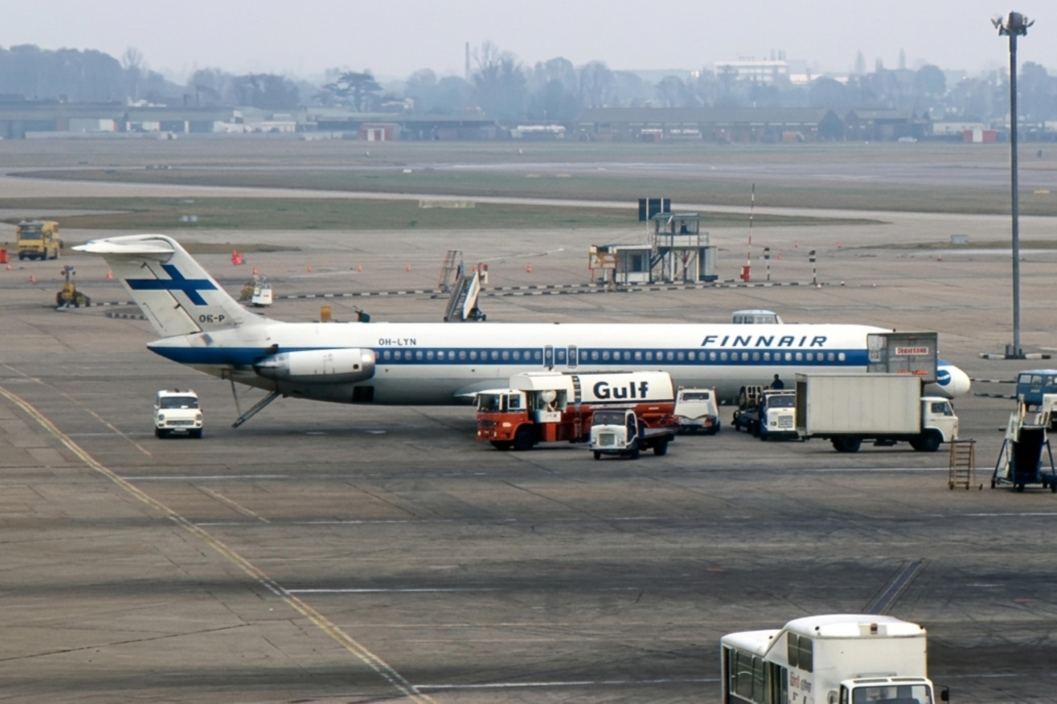 OH-LYN @ EGLL - OH-LYN 1975 DC-9-50 Finnair LHR 
 - by PhilR