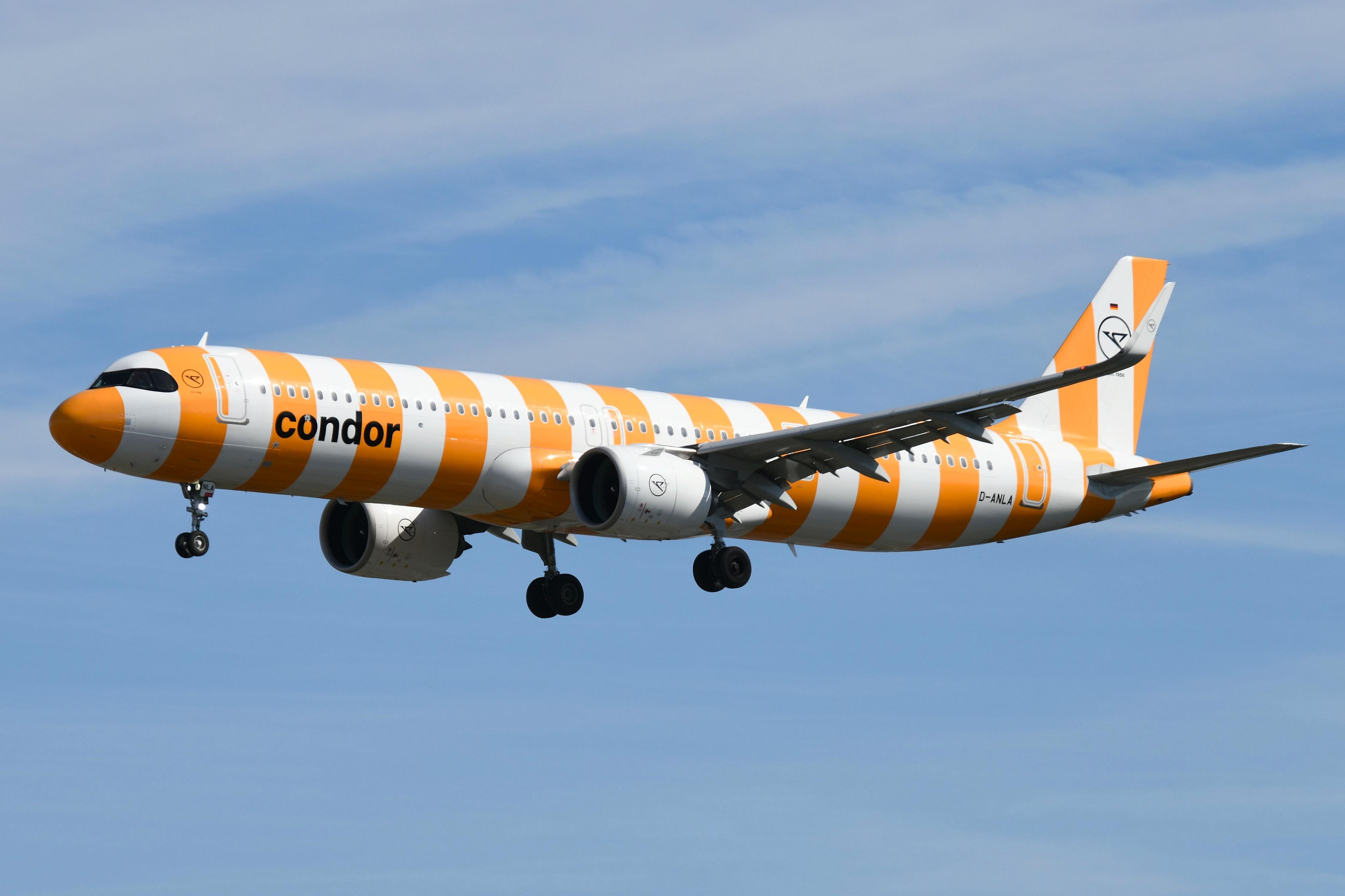 D-ANLA @ EDDF - Condor yellow A321N landing - by FerryPNL