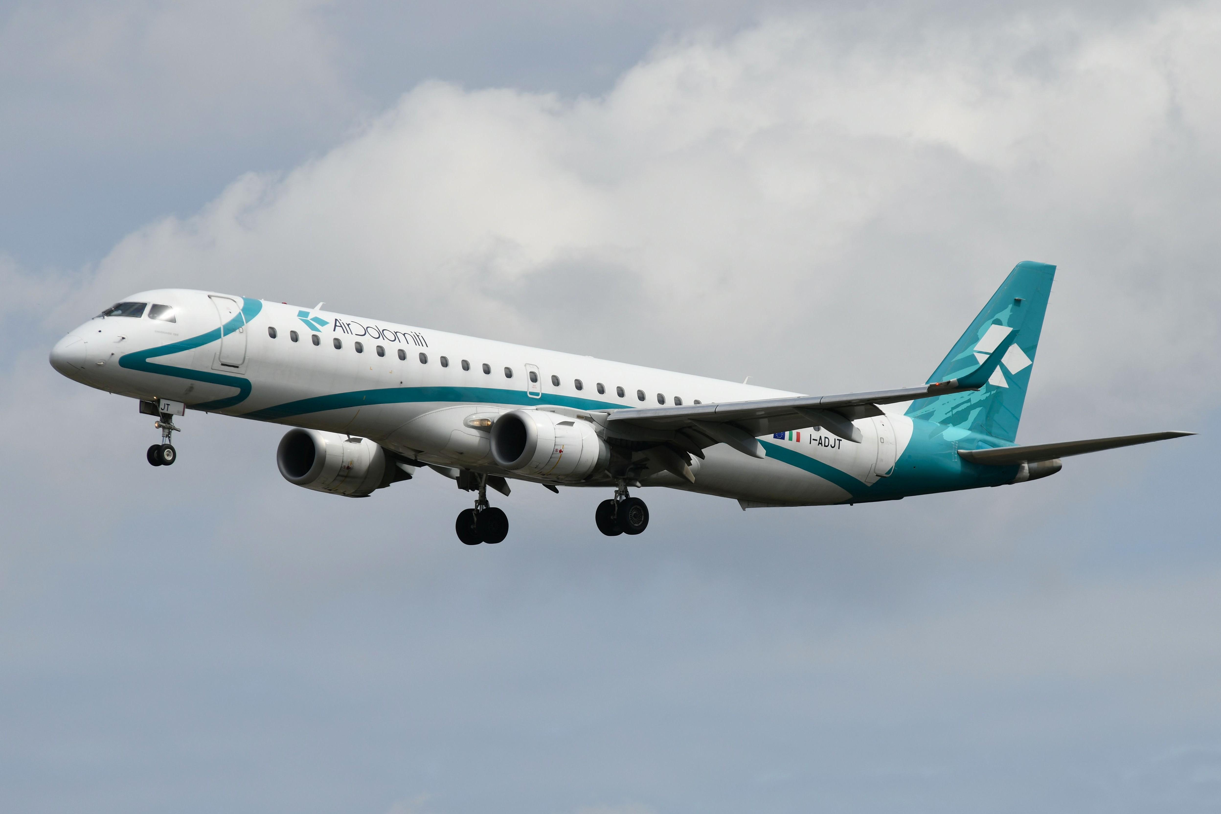 I-ADJT @ EDDF - Arrival of Air Dolomiti ERJ195 - by FerryPNL