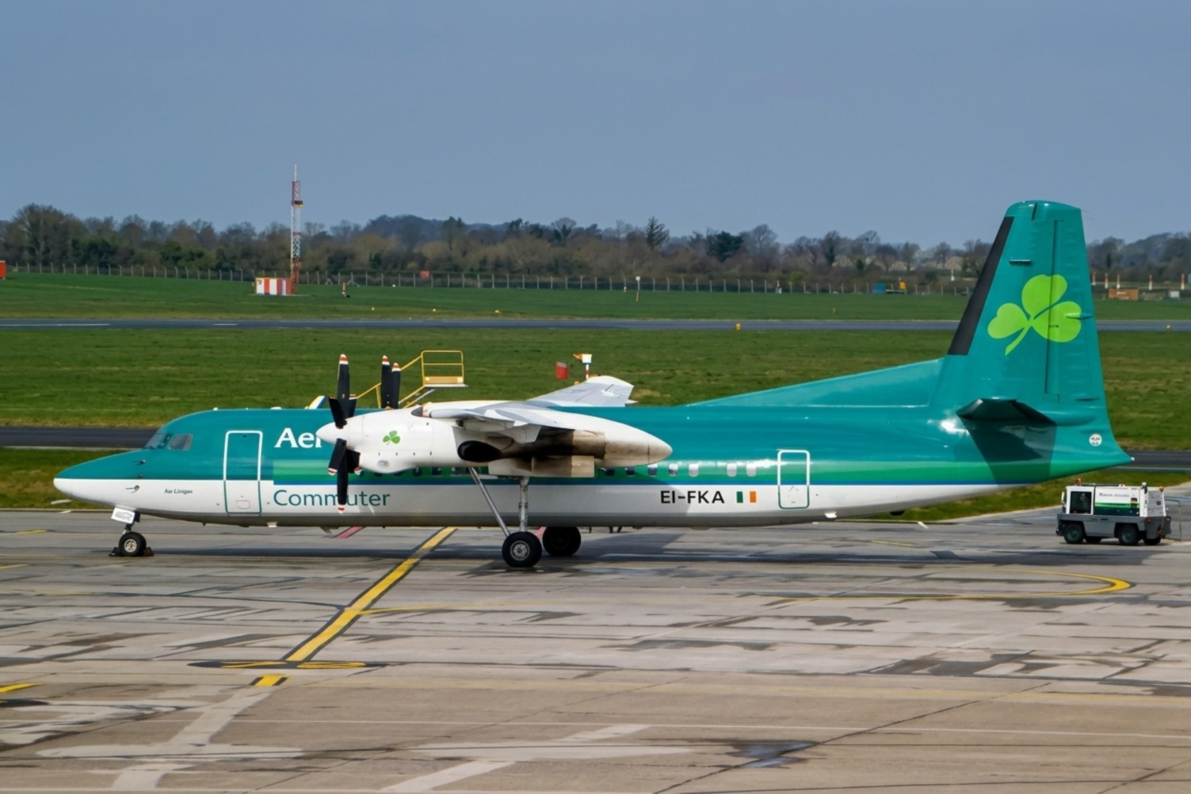 EI-FKA @ EIDW - EI-FKA 1988 Fokker F-50 Aer Lingus DUB - by PhilR