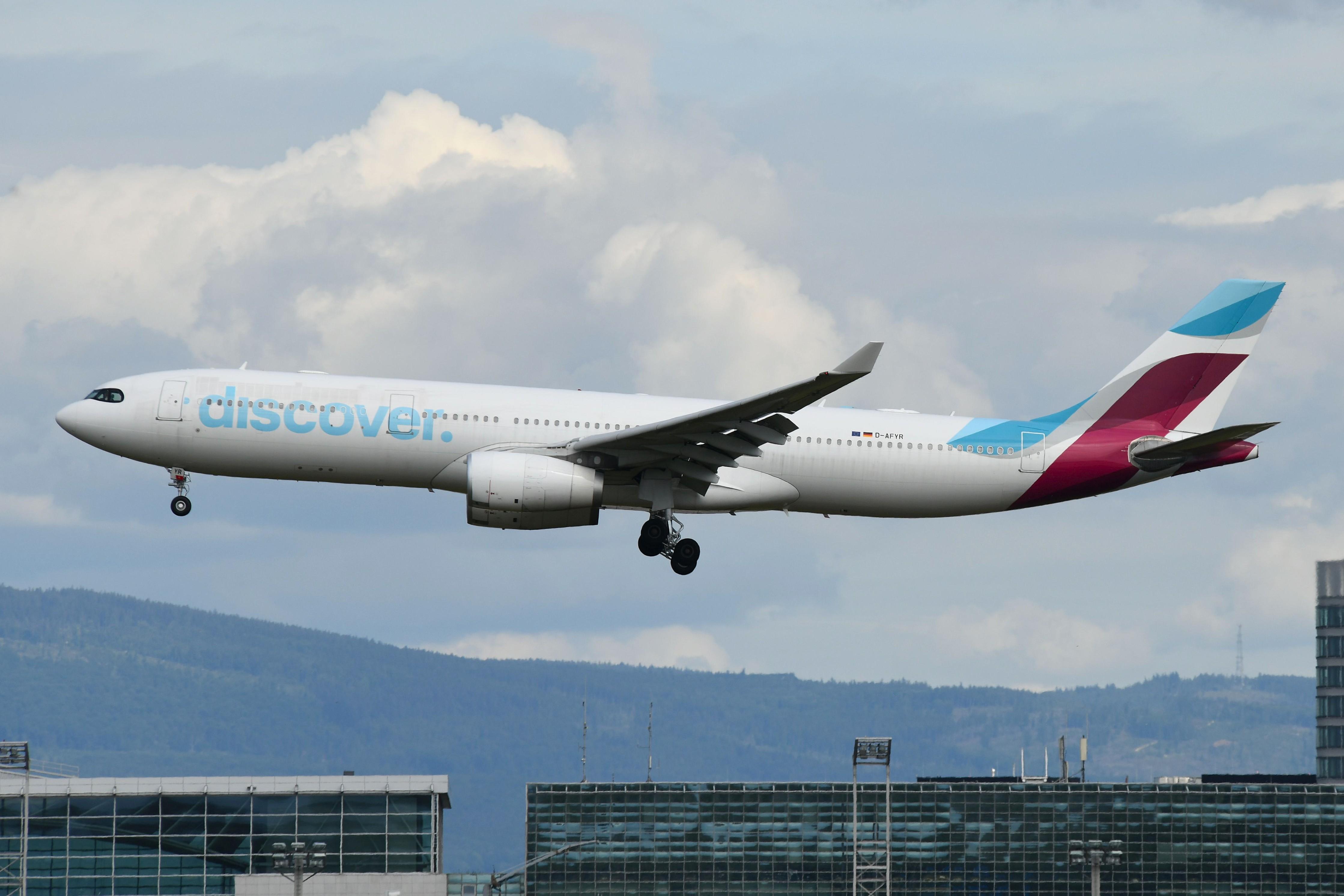 D-AFYR @ EDDF - Discover A333 about to land - by FerryPNL
