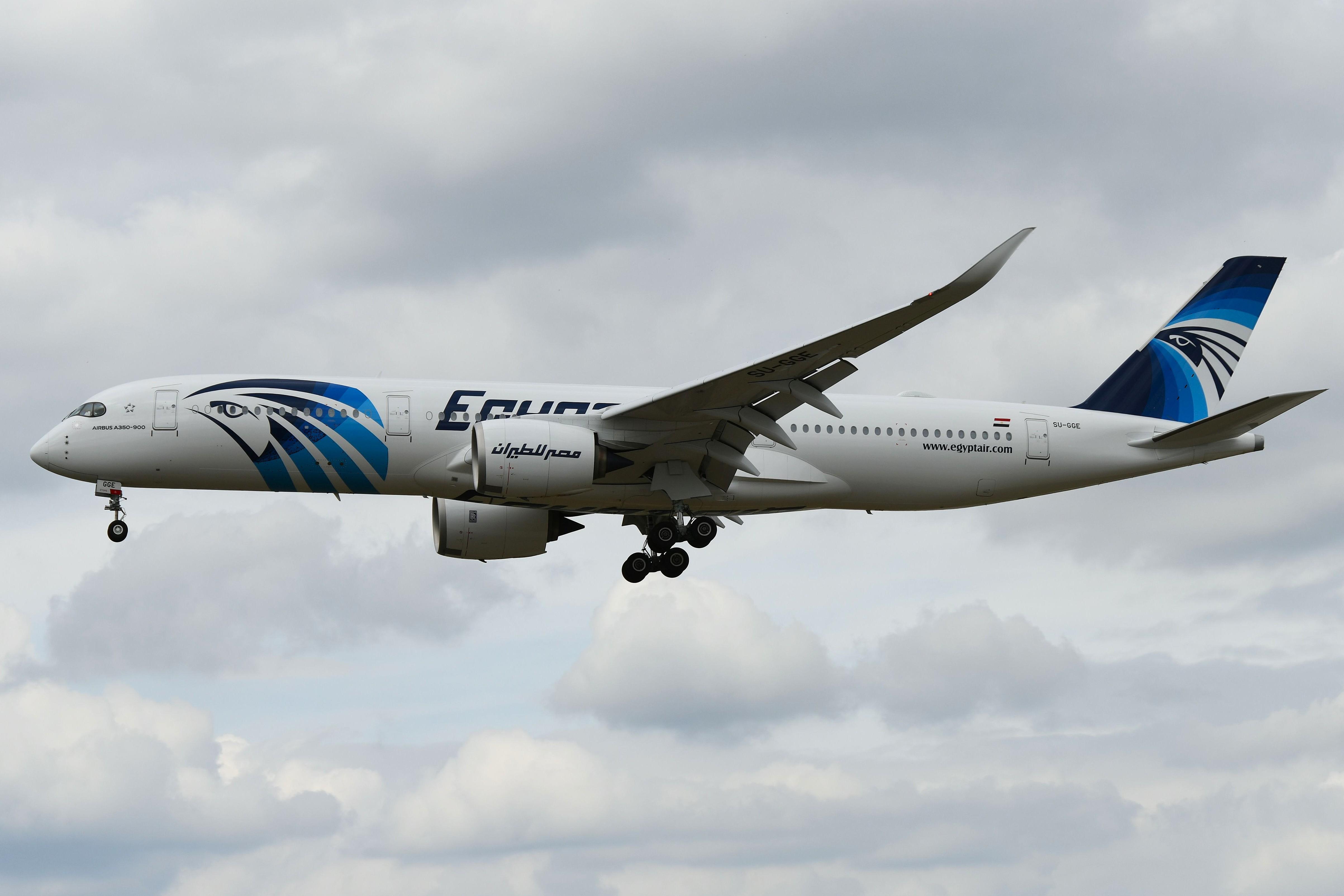SU-GGE @ EDDF - Egyptair A359 on short final - by FerryPNL