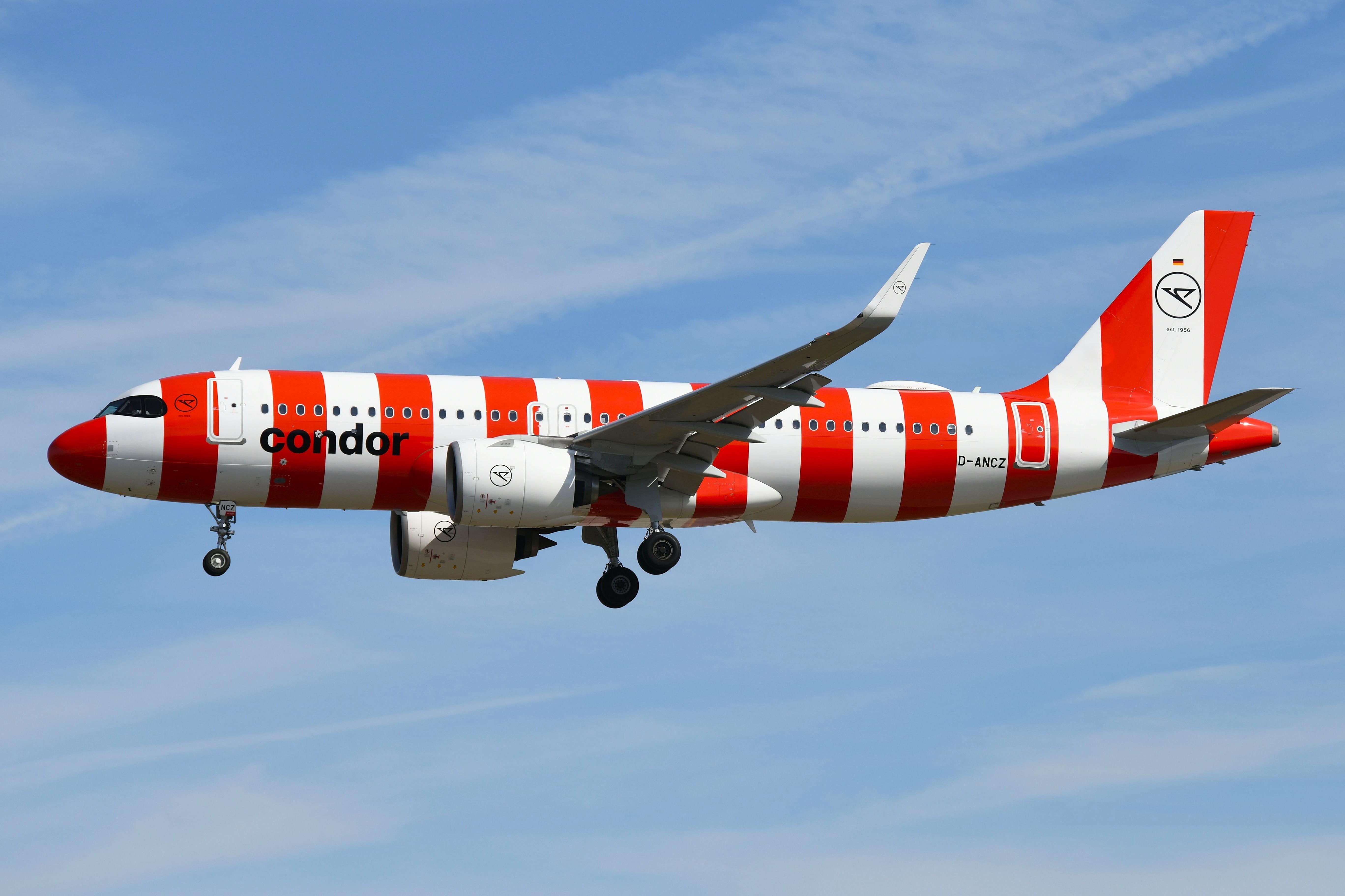 D-ANCZ @ EDDF - Arrival of red Condor A320N - by FerryPNL