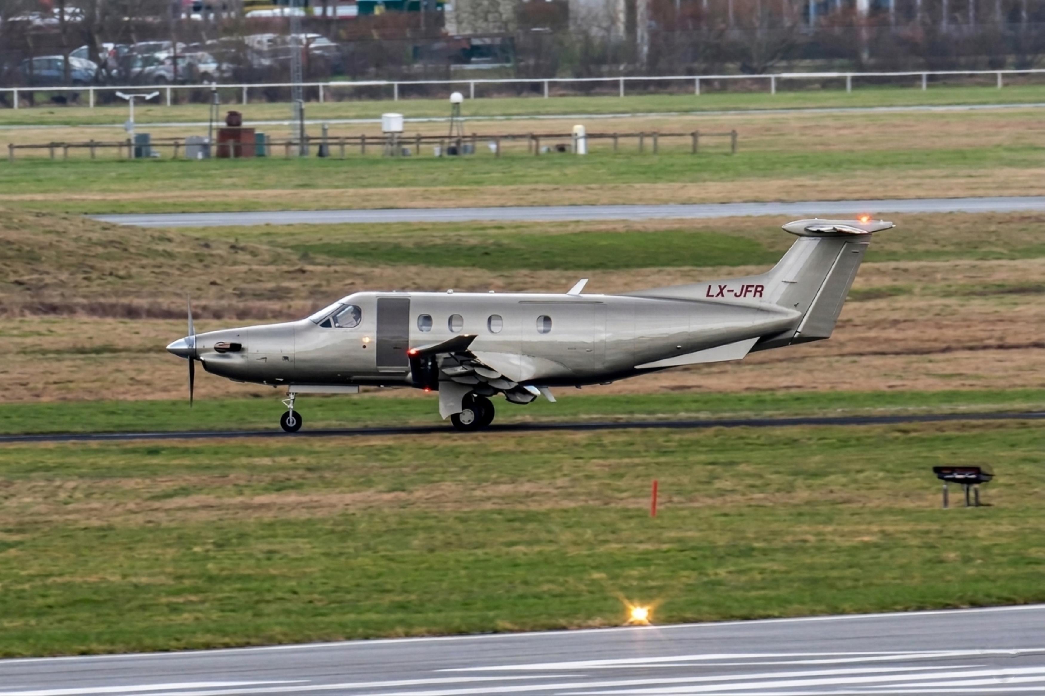 LX-JFR @ EGLF - LX-JFR 2010 Pilatus PC-12 47E Farnborough 
 - by PhilR