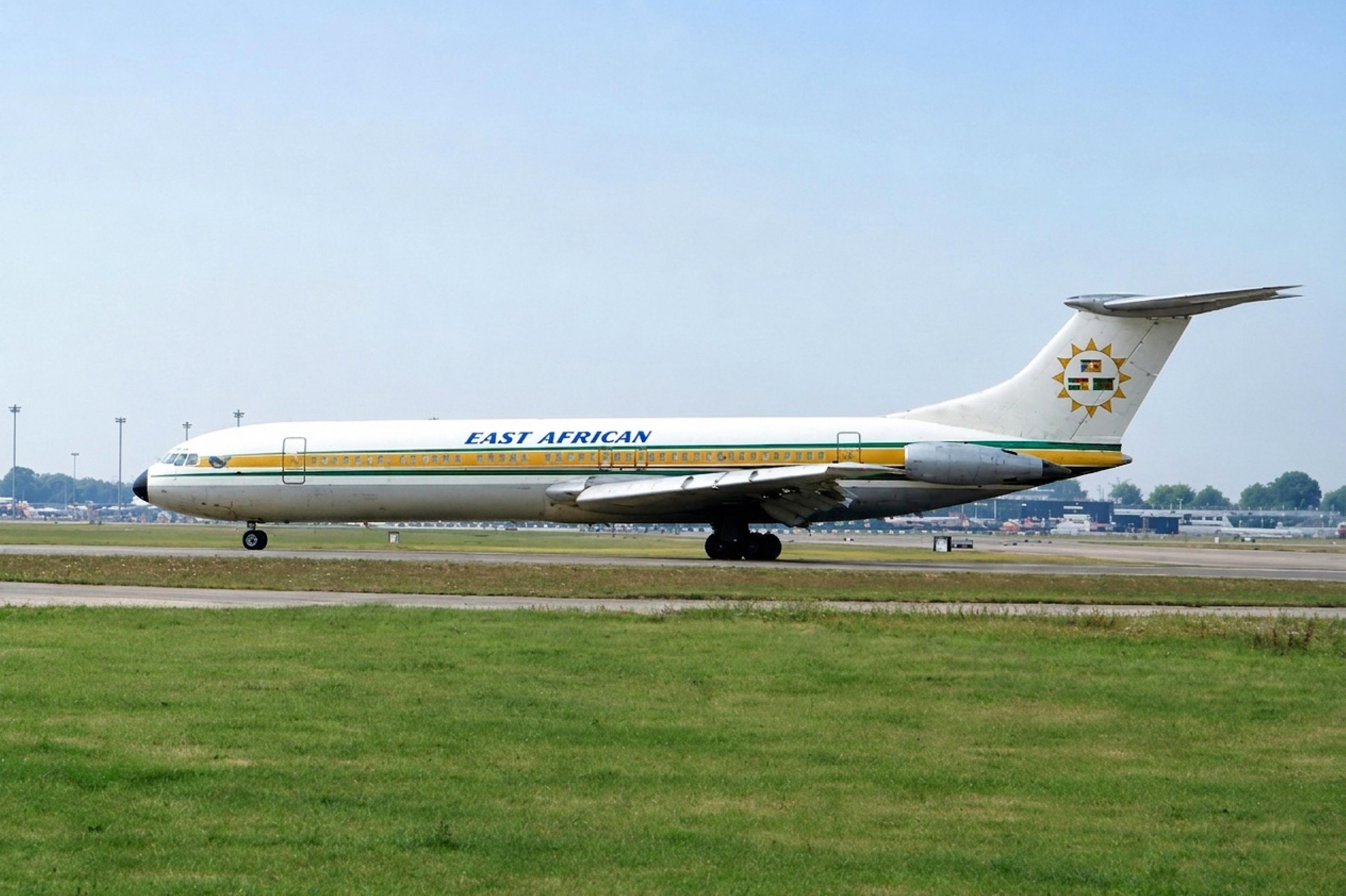 5X-UVJ @ EGLL - 5X-UVJ 1969 Vickers VC-10 EAA LHR  - by PhilR