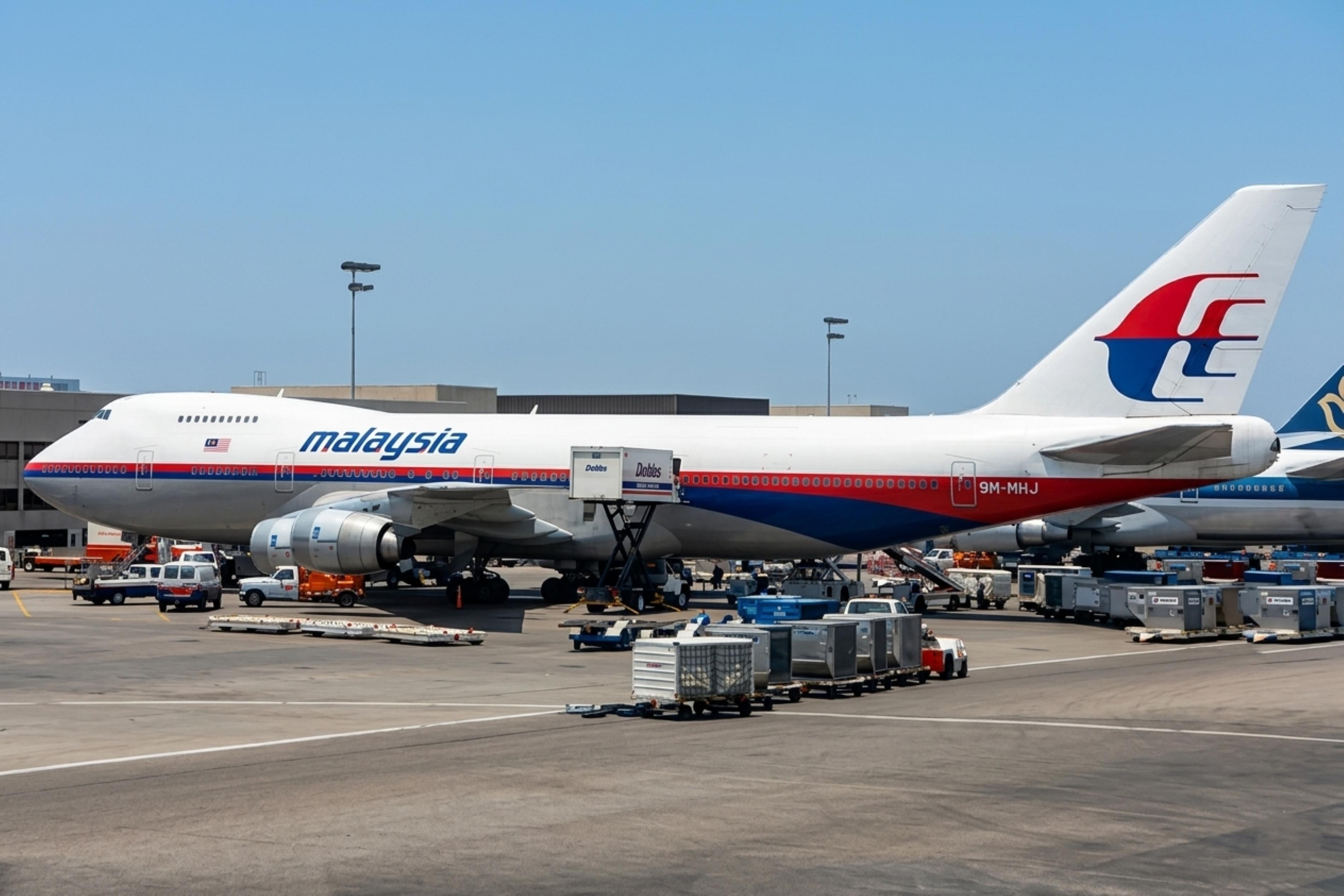 9M-MHJ @ KLAX - 9M-MHJ 1981 B747-200 Malaysia Airlines LAX  - by PhilR
