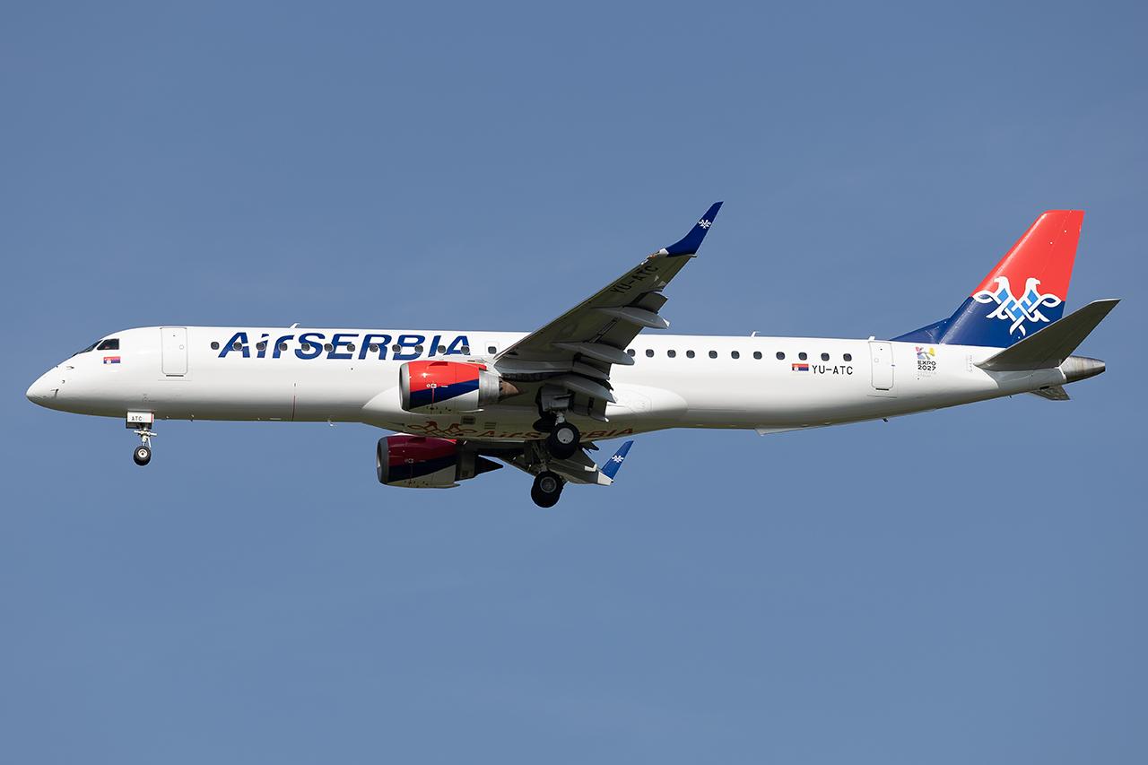 YU-ATC @ LOWW - Air Serbia EMB190 - by Andy Graf