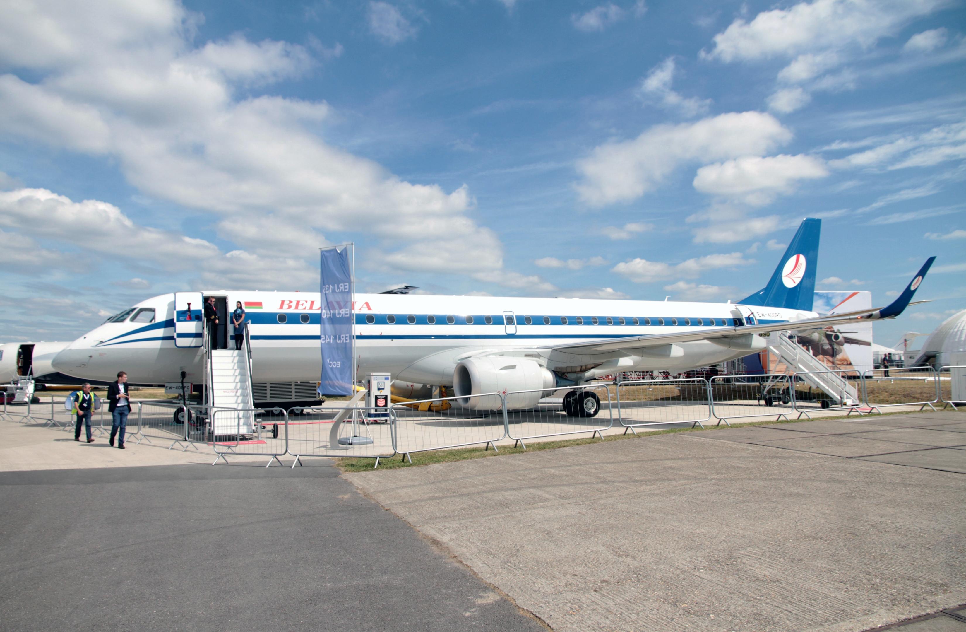 EW-400PO @ EGLF - EW-400PO 2014 ERJ-195LR (ERJ-190-200LR) Belavia FIA 
 - by PhilR