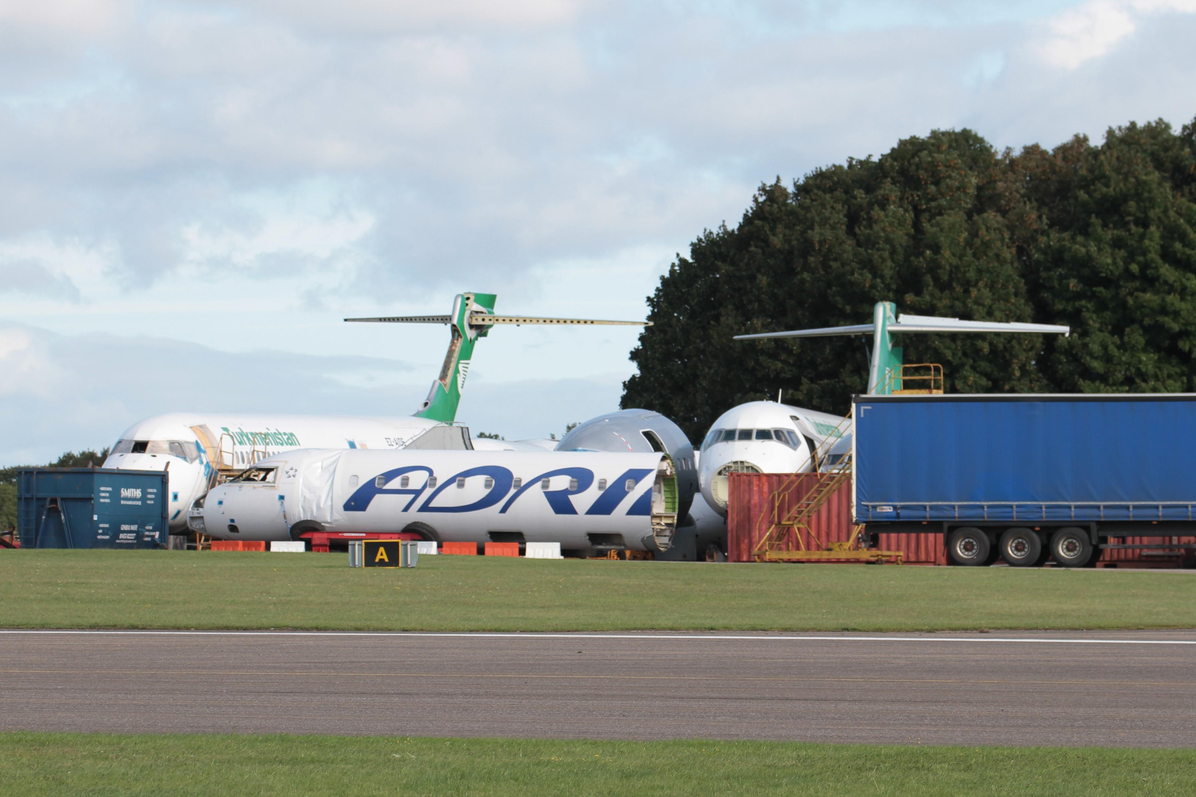 EZ-A106 @ EGBP - EZ-A106 & A107 2005 Boeing 717-200s Turkmenitsan Airlines Kemble - by PhilR