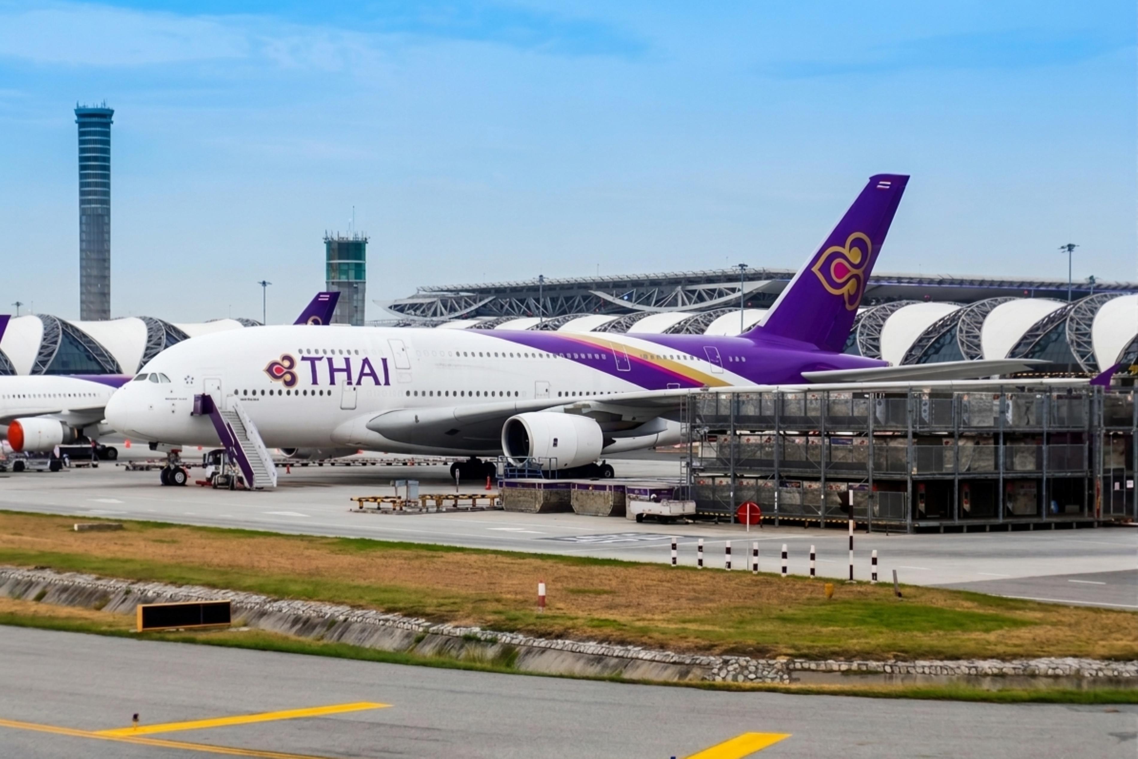 HS-TUB @ VTBS - HS-TUB 2012 A380-800 Thai Airways BKK 
 - by PhilR