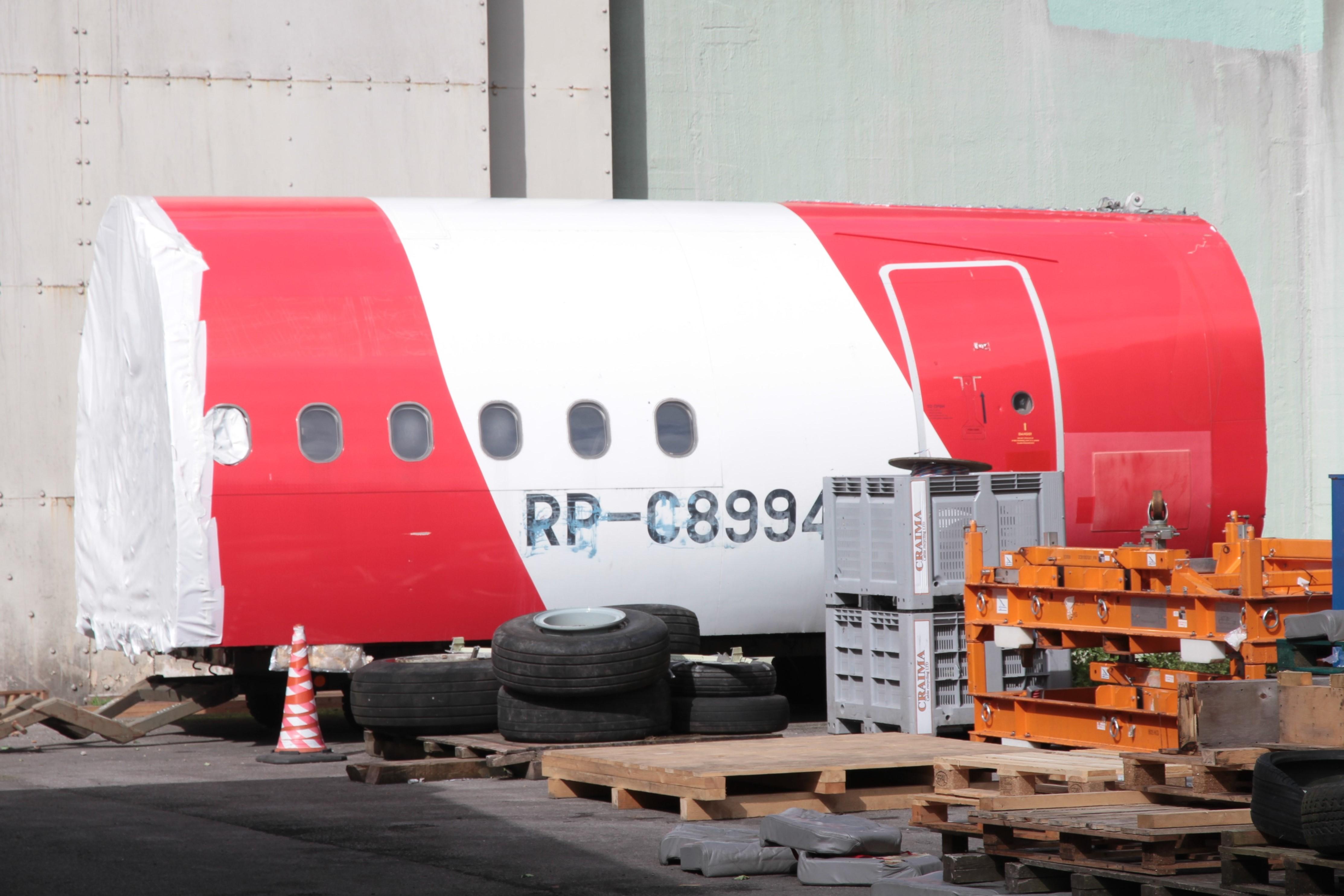 RP-C8994 @ EGBP - RP-C8994 1997 Airbus A320-200 rear fuselage section Philippines AirAsia Kemble  - by PhilR