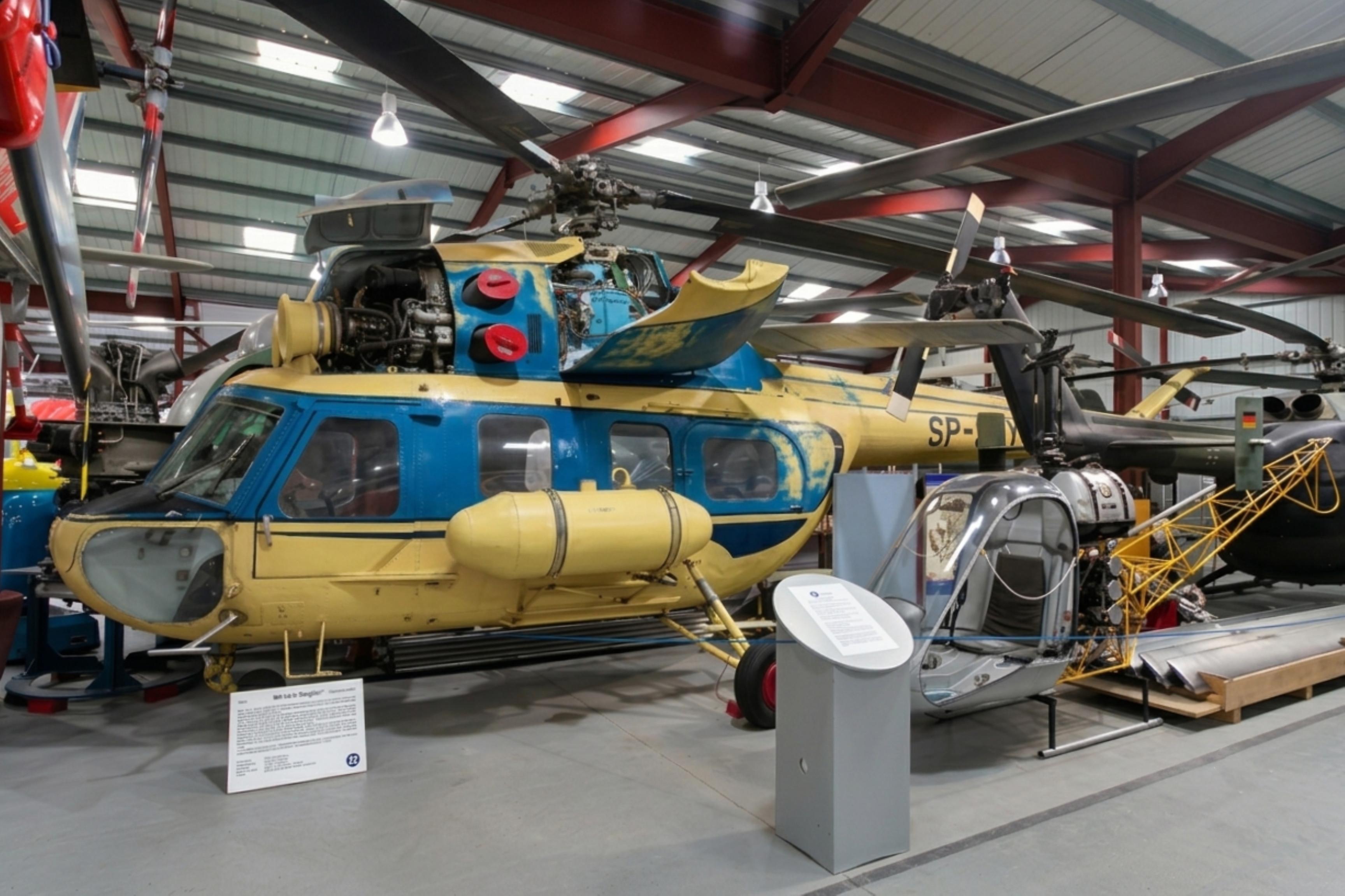 SP-SAY @ EGFL - SP-SAY 1985 Mil (PZL Swidnik) Mi-2 Helicopter Museum  - by PhilR