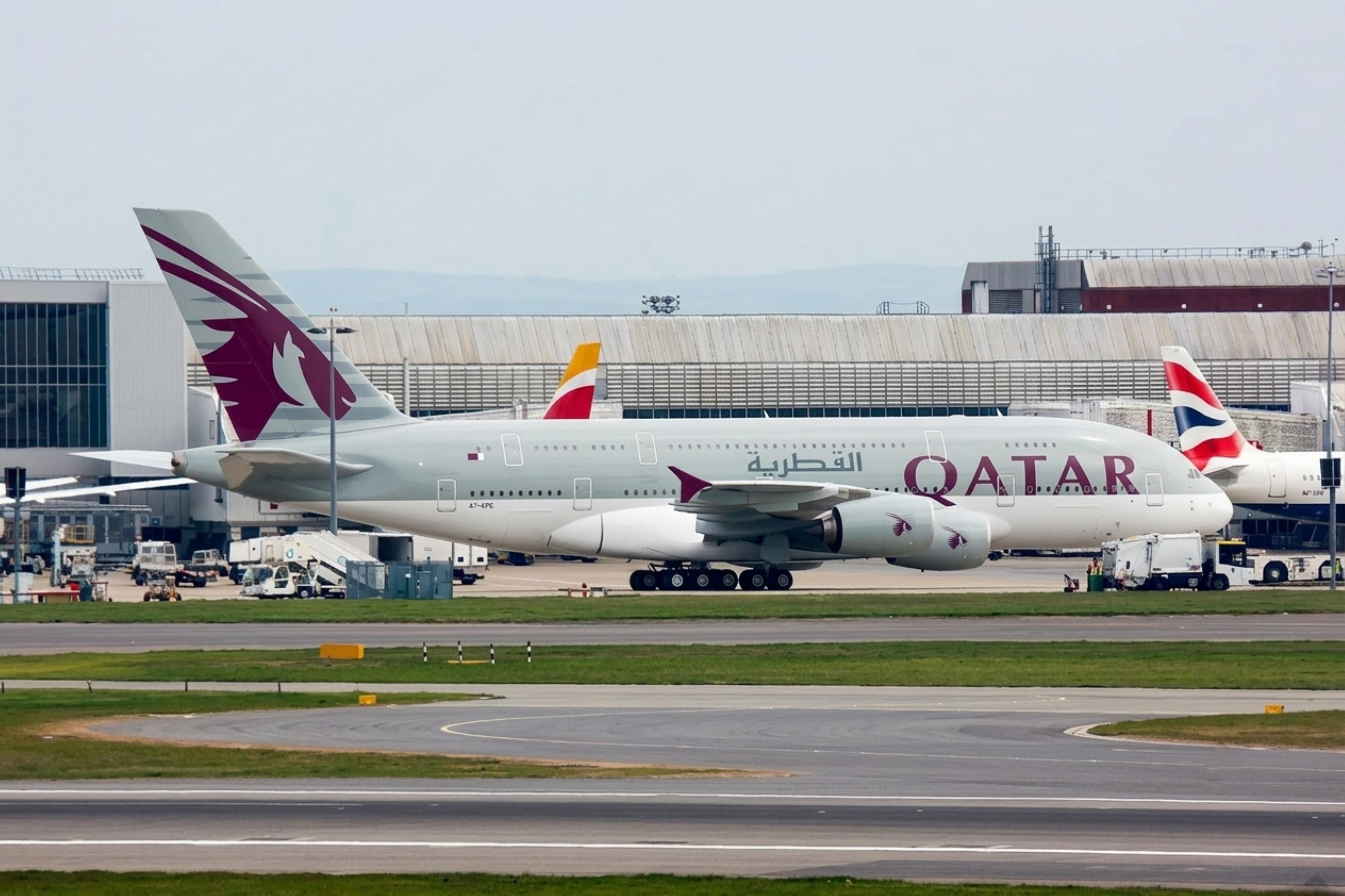 A7-APC @ EGLL - A7-APC 2013 A380-800 Qatar Airways LHR  - by PhilR