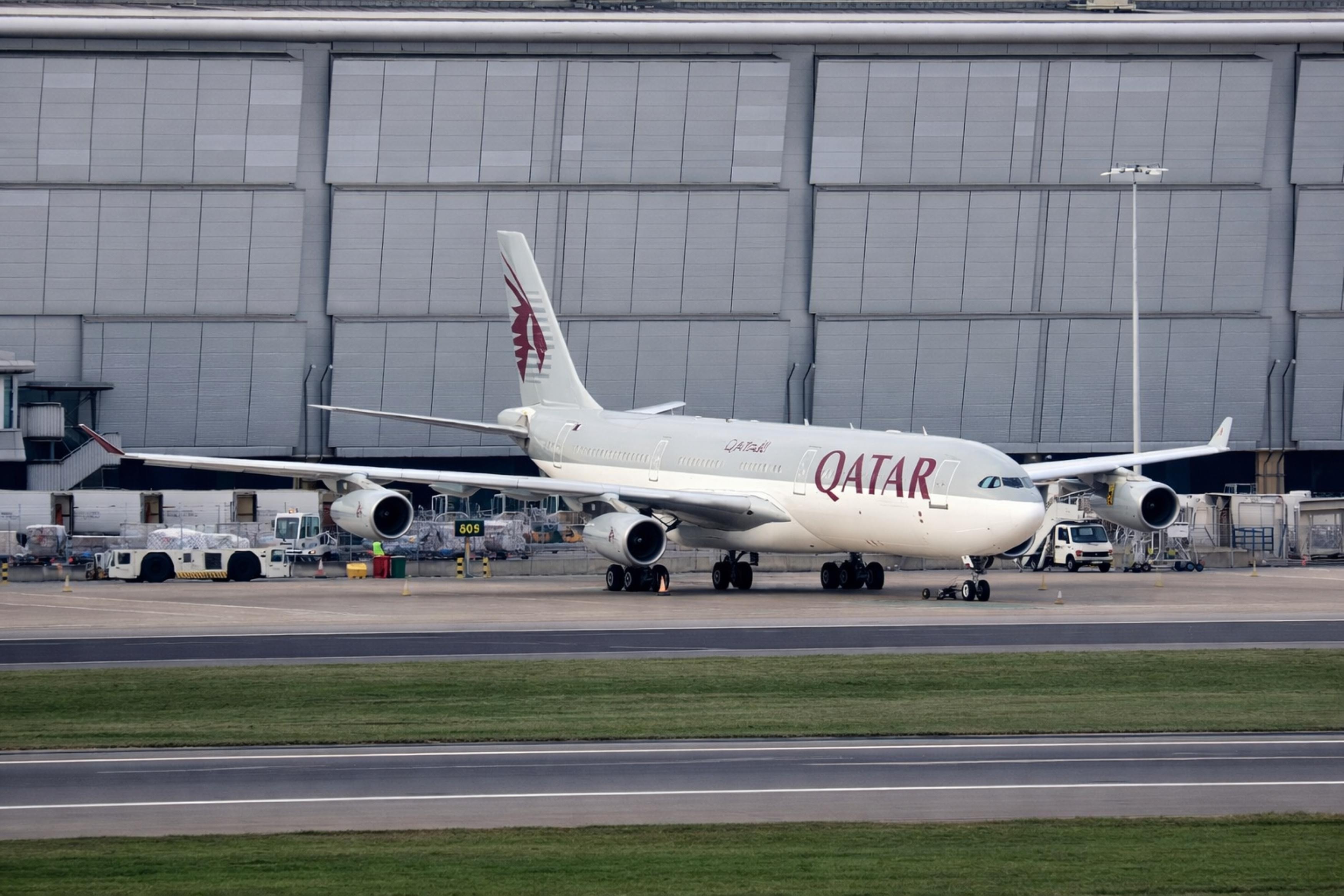 A7-HHK @ EGLL - A7-HHK 1993 Airbus A340-200 Qatar Amiri Flight LHR 
 - by PhilR