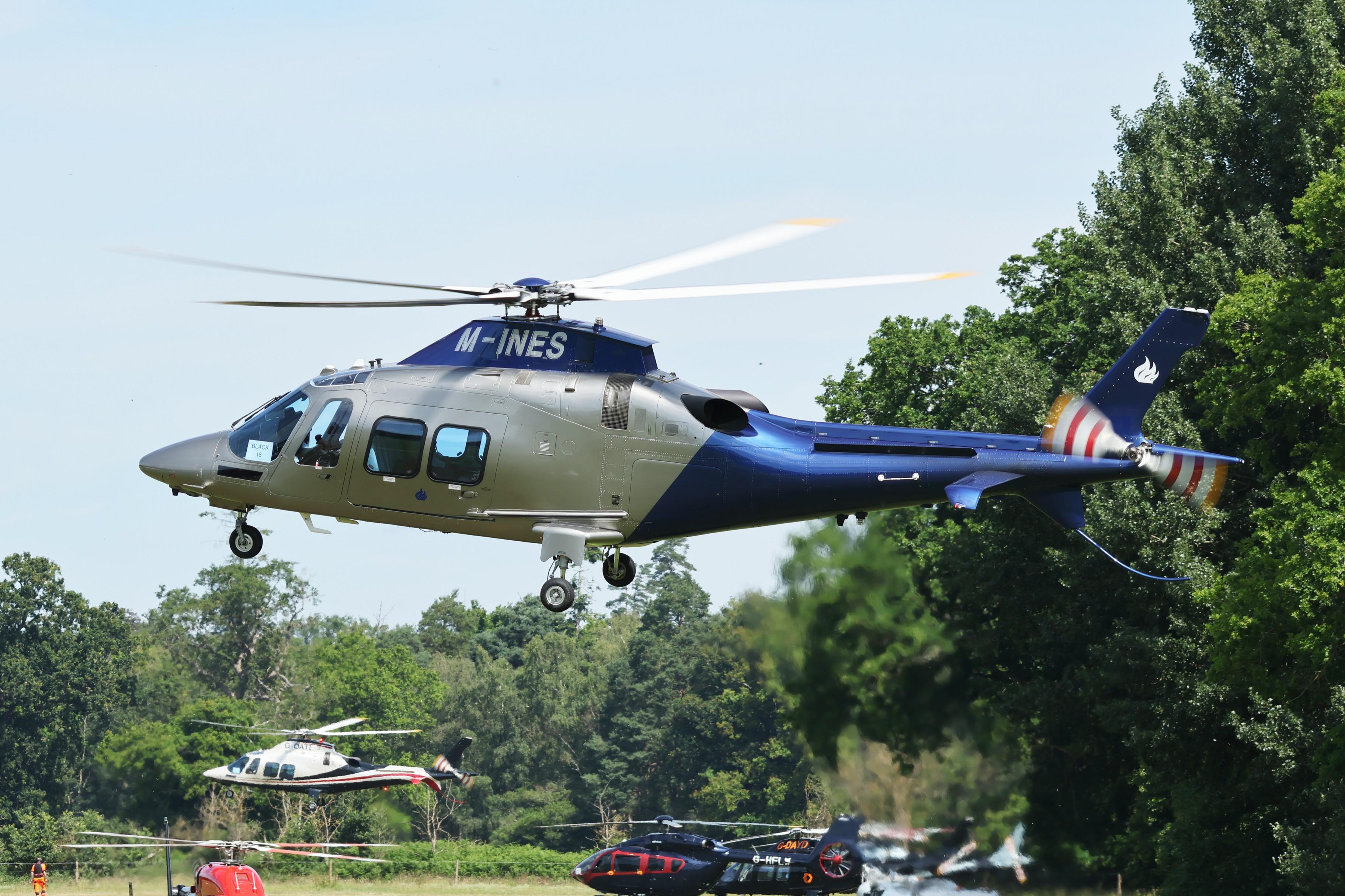 M-INES @ ASCOT - M-INES 2012 Agusta Westland AW109SP Grand New Ascot Heliport 
 - by PhilR