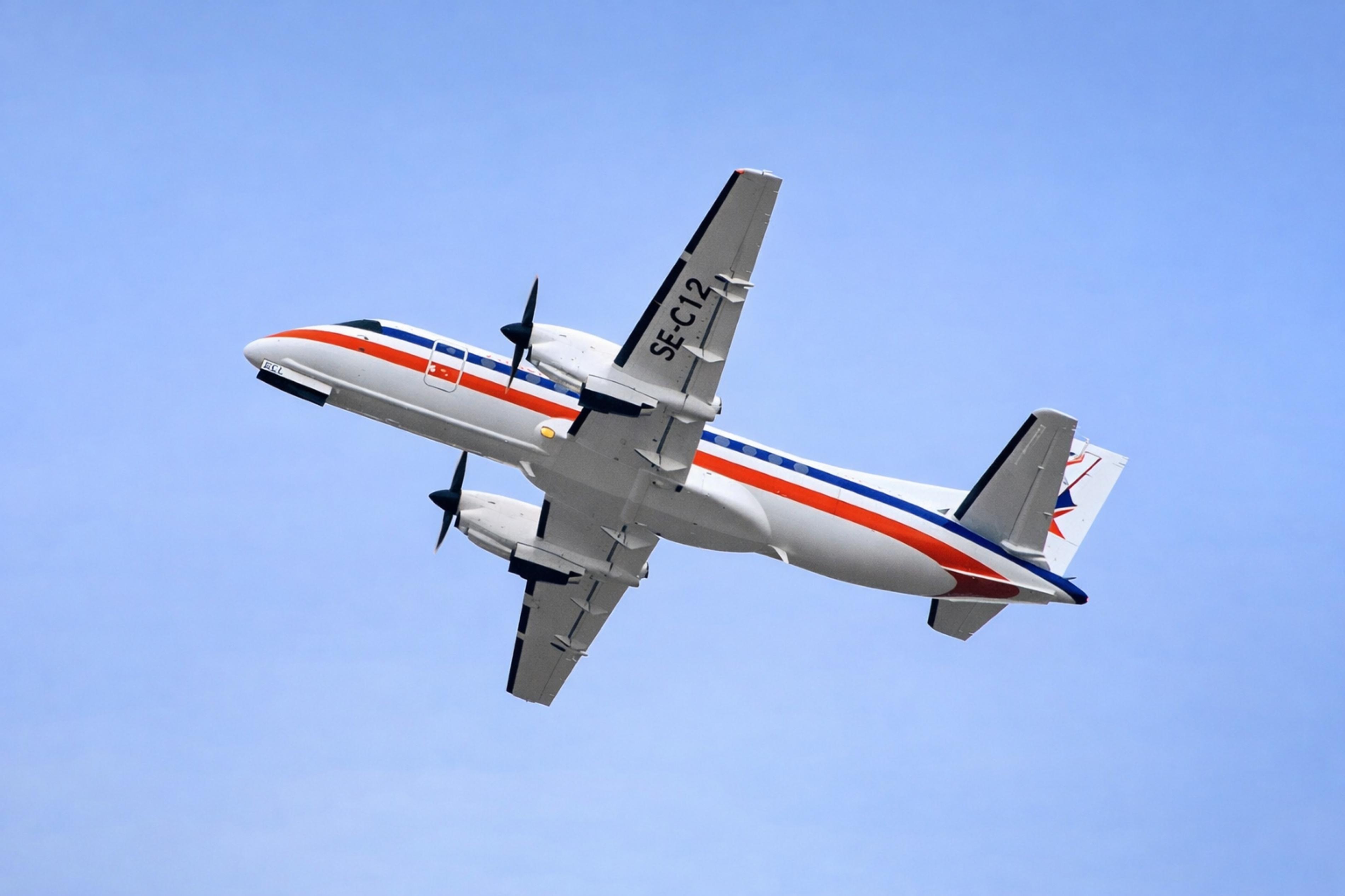 SE-C12 @ EGLF - SE-C12 1992 SAAB 340A American Eagle SBAC 09.92(2).jpg
 - by PhilR