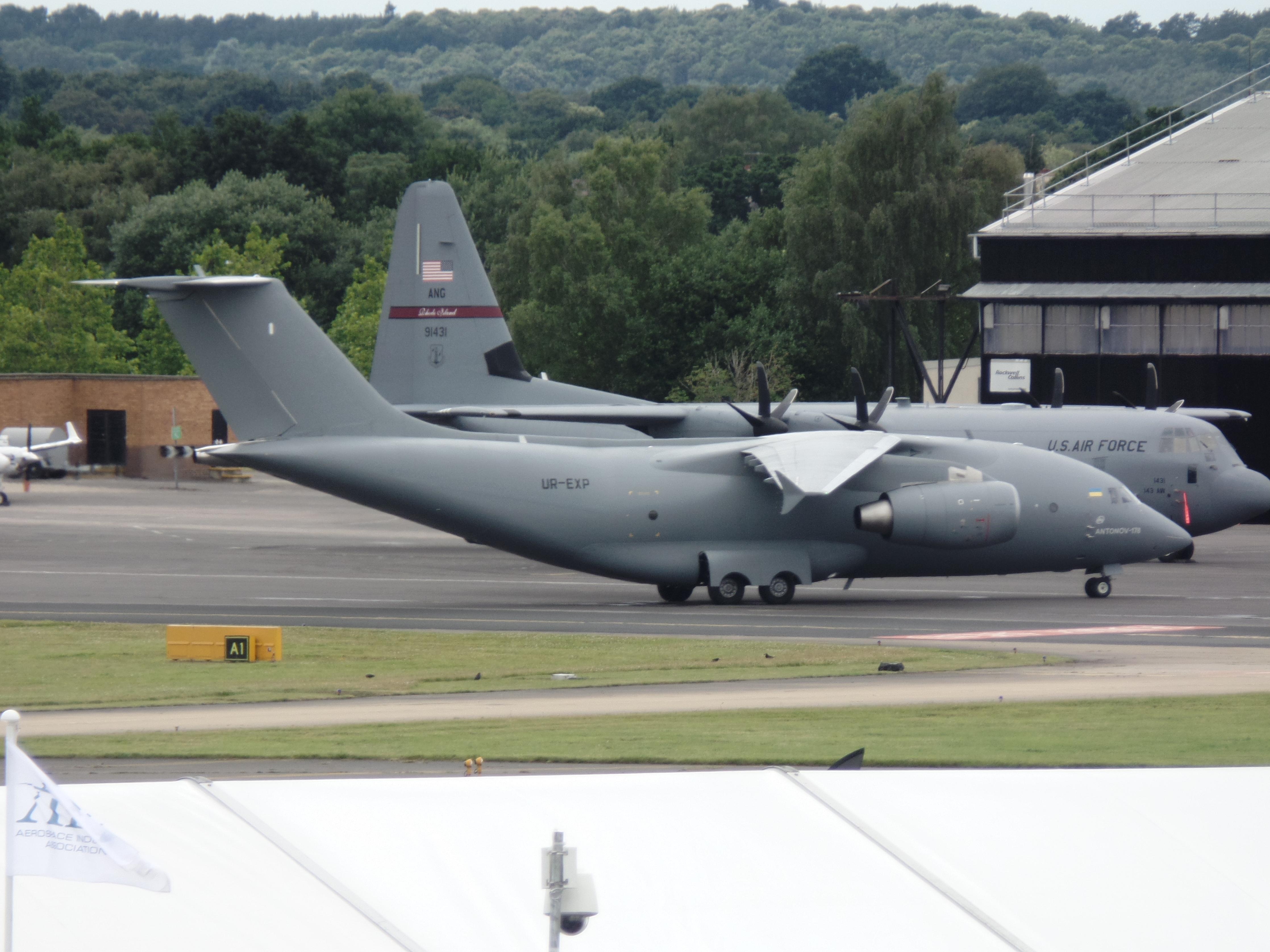 UR-EXP @ EGLF - UR-EXP 2015 An-178 Antonov FIA 
 - by PhilR