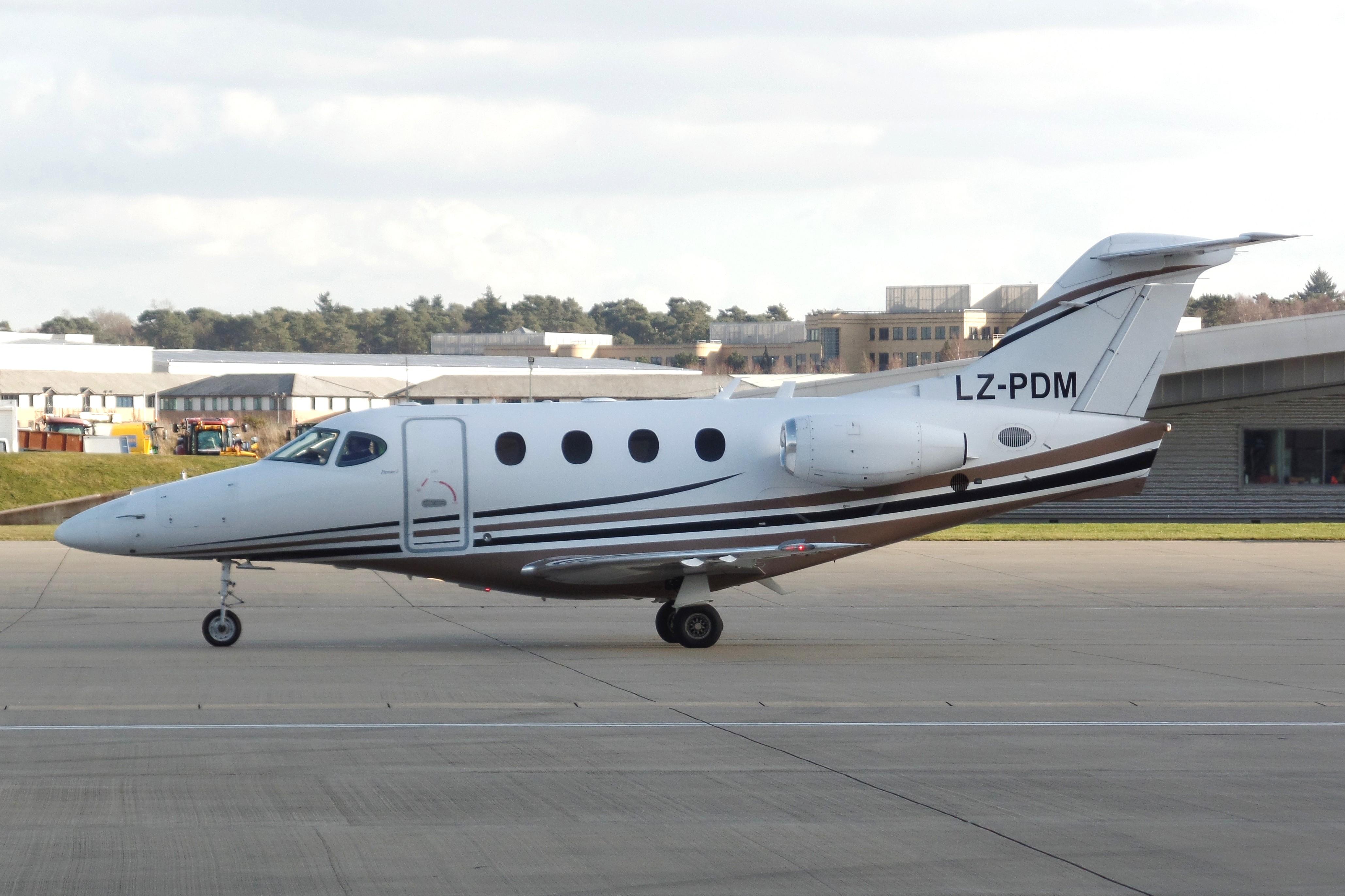 LZ-PDM @ EGLF - LZ-PDM 2005 Raytheon 390 Premier 1 Farnborough  - by PhilR