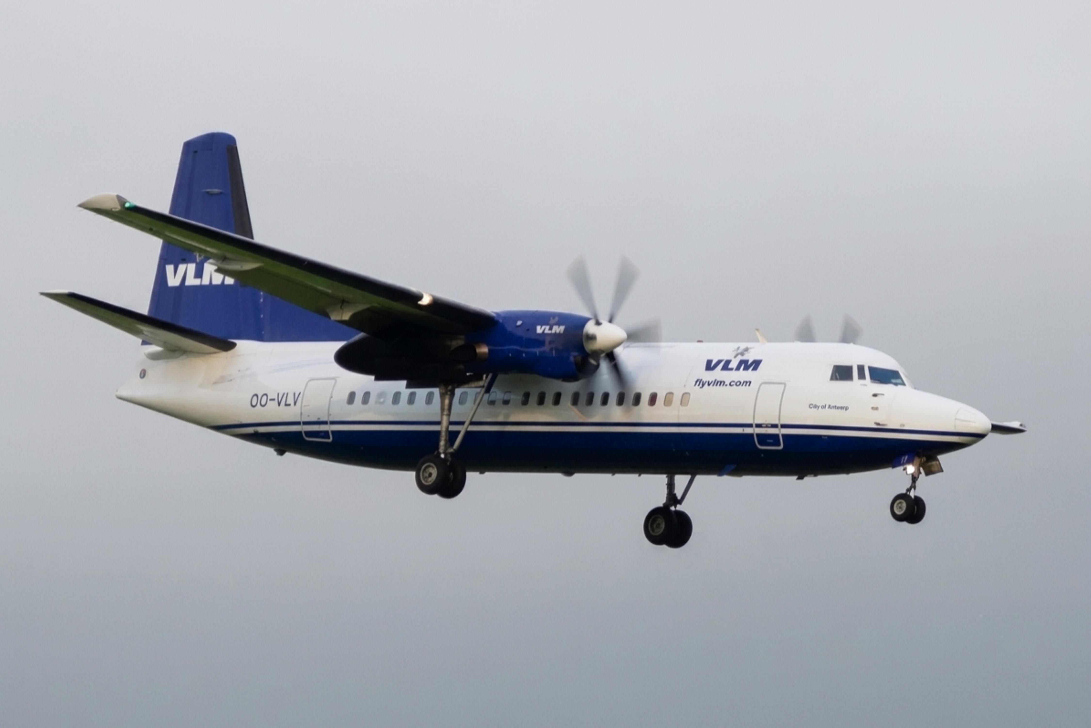 OO-VLV @ EGCC - OO-VLV 1989 Fokker 50 VLM MAN  - by PhilR