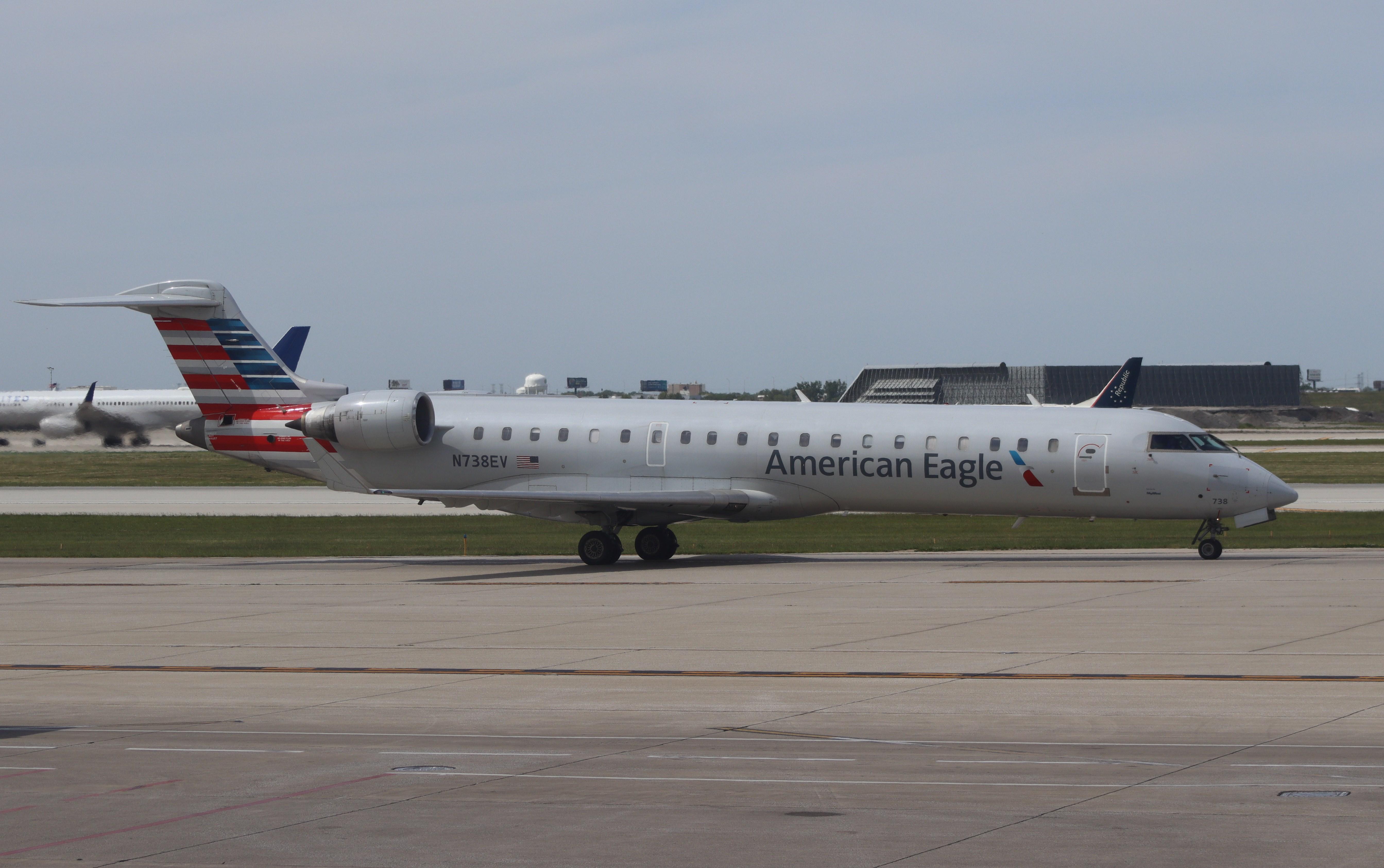 N738EV @ KORD - CL-600-2C10 - by MarkPasqualino