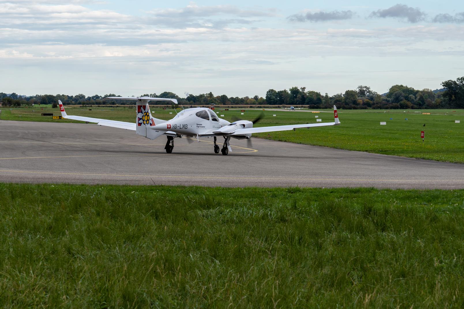 HB-LMB @ LSZG - A rear view at Grenchen - by sparrow9