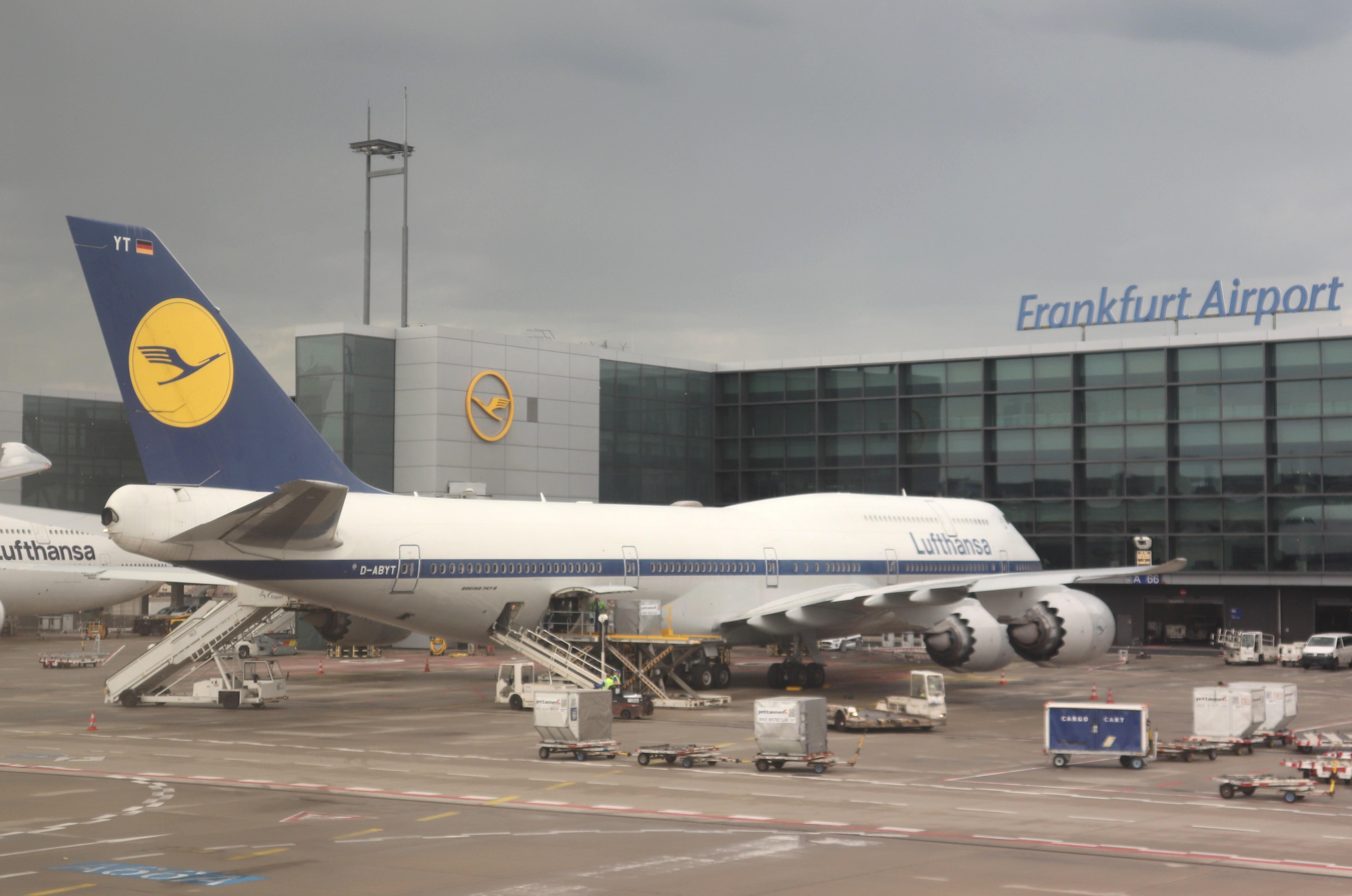 D-ABYT @ EDDF - Boeing 747-830 - by MarkPasqualino