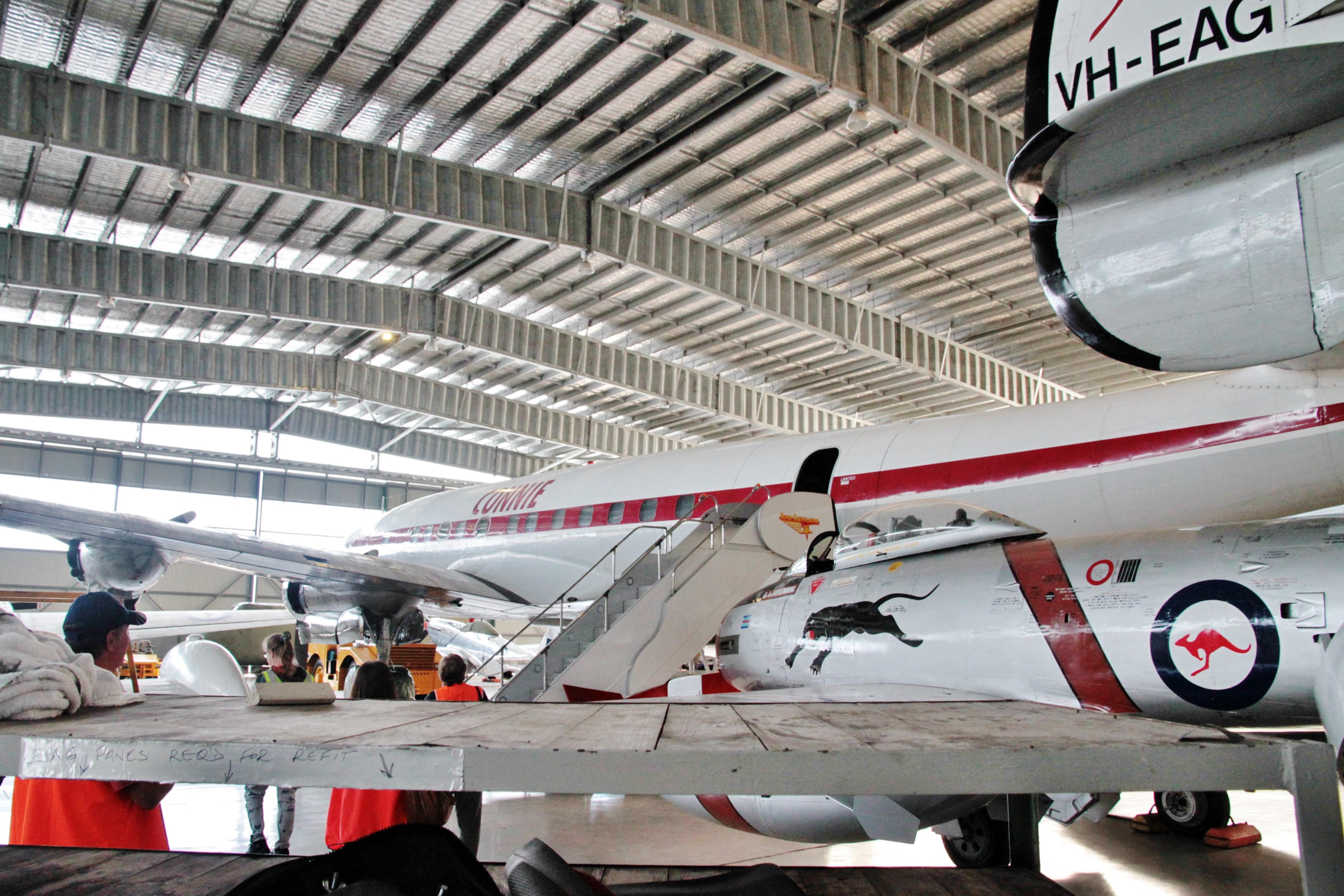 VH-EAG @ YSHL - VH-EAG (54-0157, N4115Q) 1955 Lockheed L-1049F (C-121C) HARS Illawarra  - by PhilR