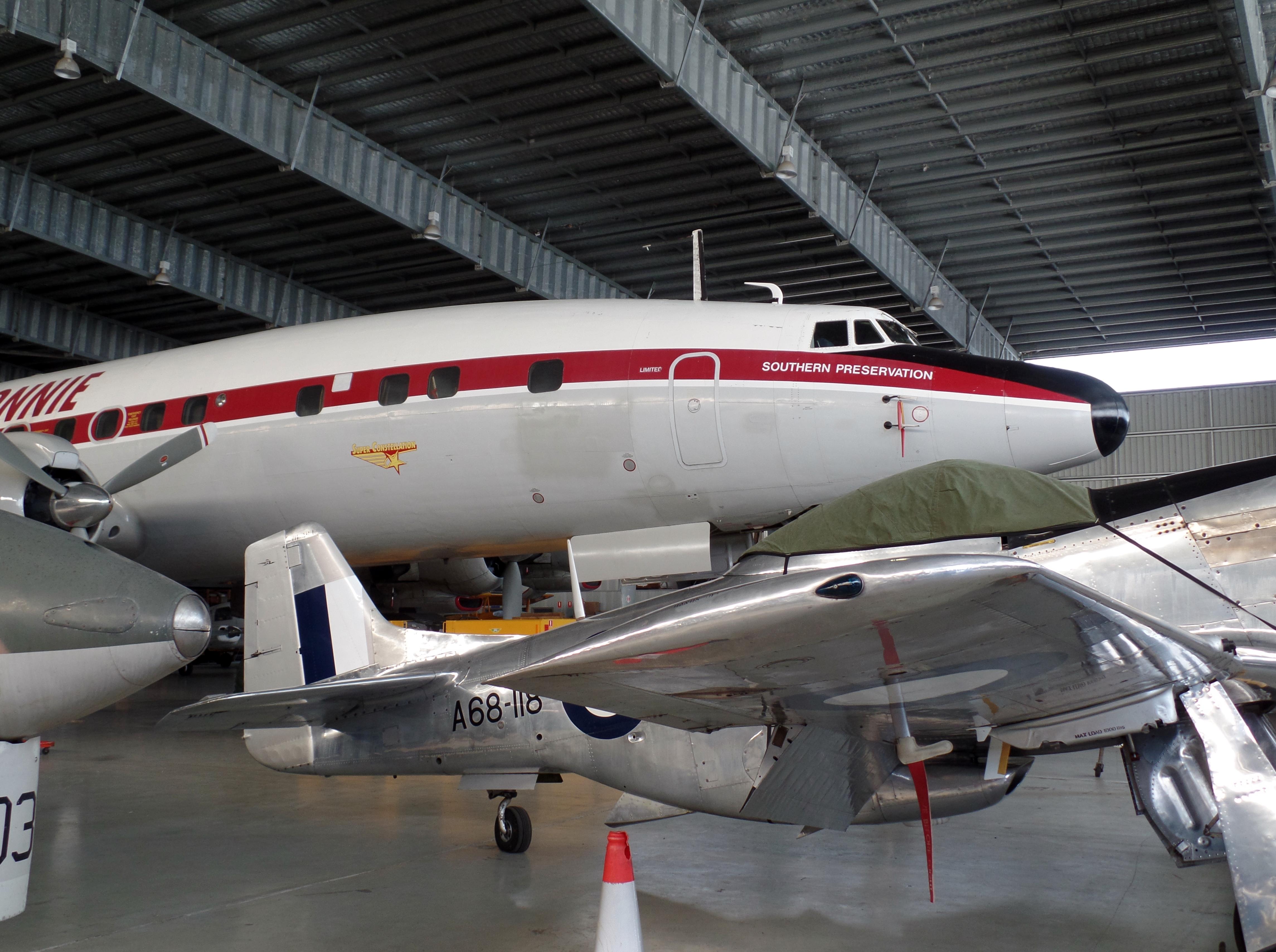 VH-EAG @ YSHL - VH-EAG (54-0157, N4115Q) 1955 Lockheed L-1049F (C-121C) HARS Illawarra  - by PhilR