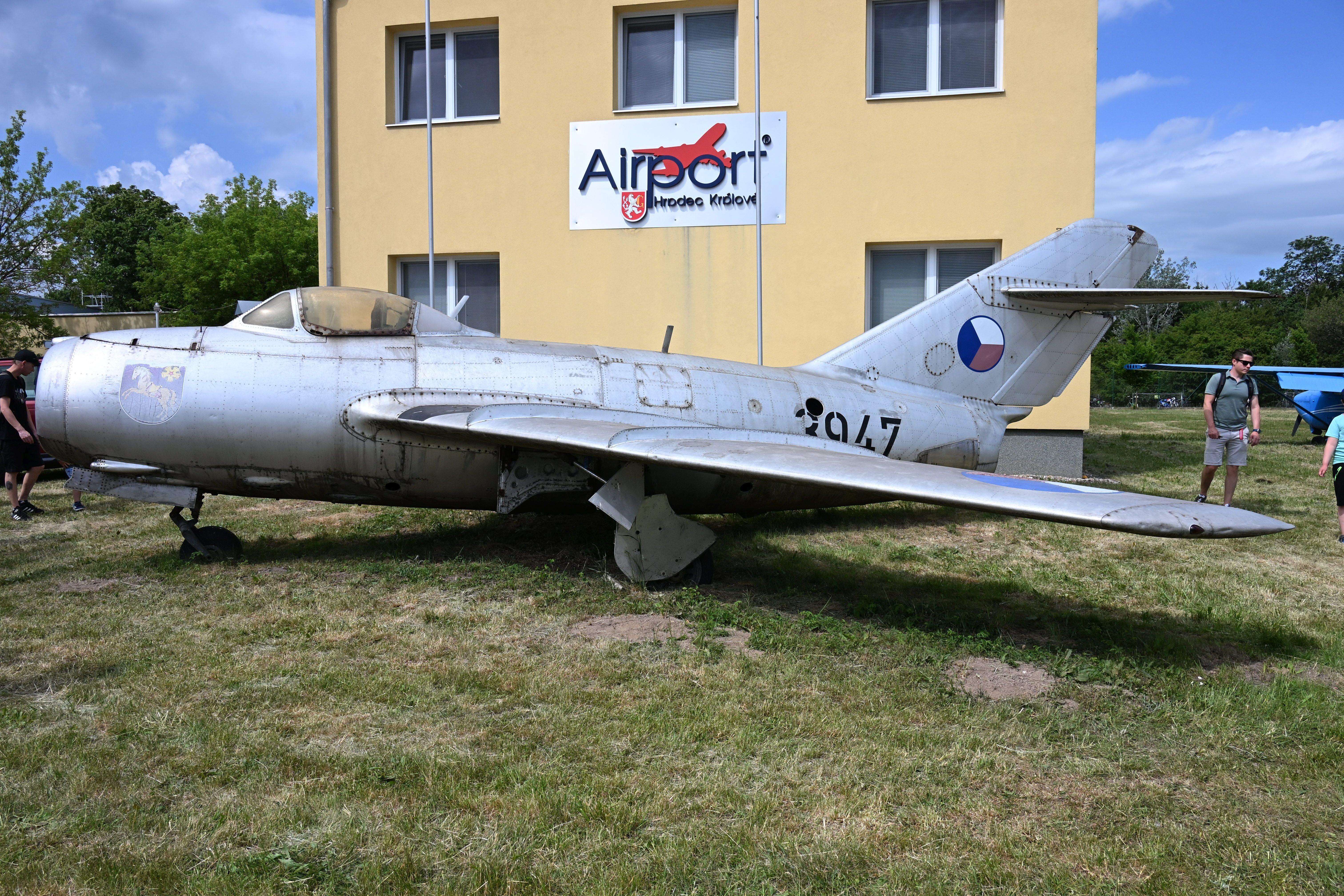 3947 @ LKHK - Czech-build Mig-15bis (some sources identify this as the Avia S-103 version with the Motorlet M-06 engine) at the Hradec Kralove Airport, Czech Republic - by ReinhardJost