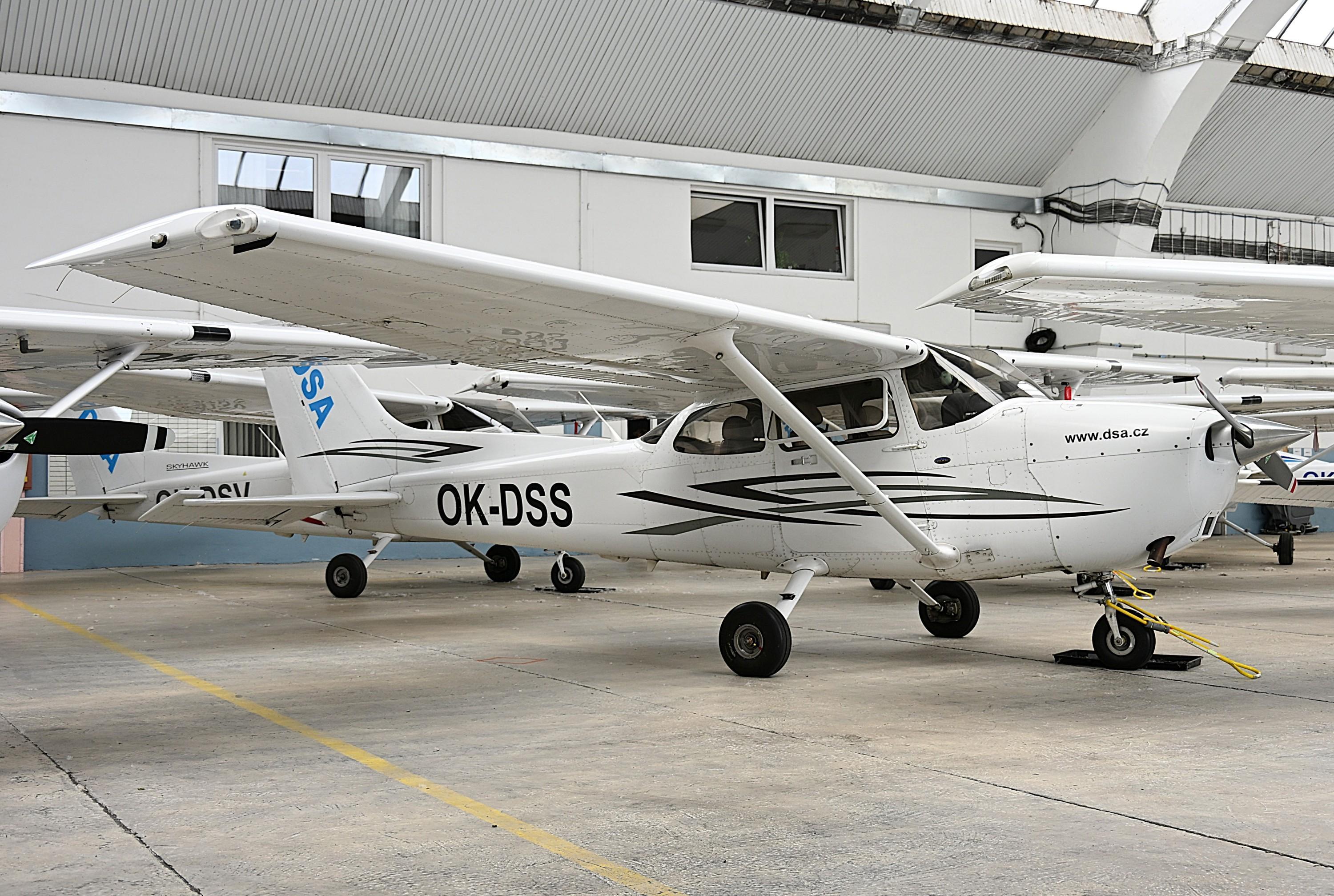 OK-DSS @ LKHK - One of many Cessnas of DSA Flight Training at the companys hangar at Hradec Kralve, Czech Republic - by ReinhardJost