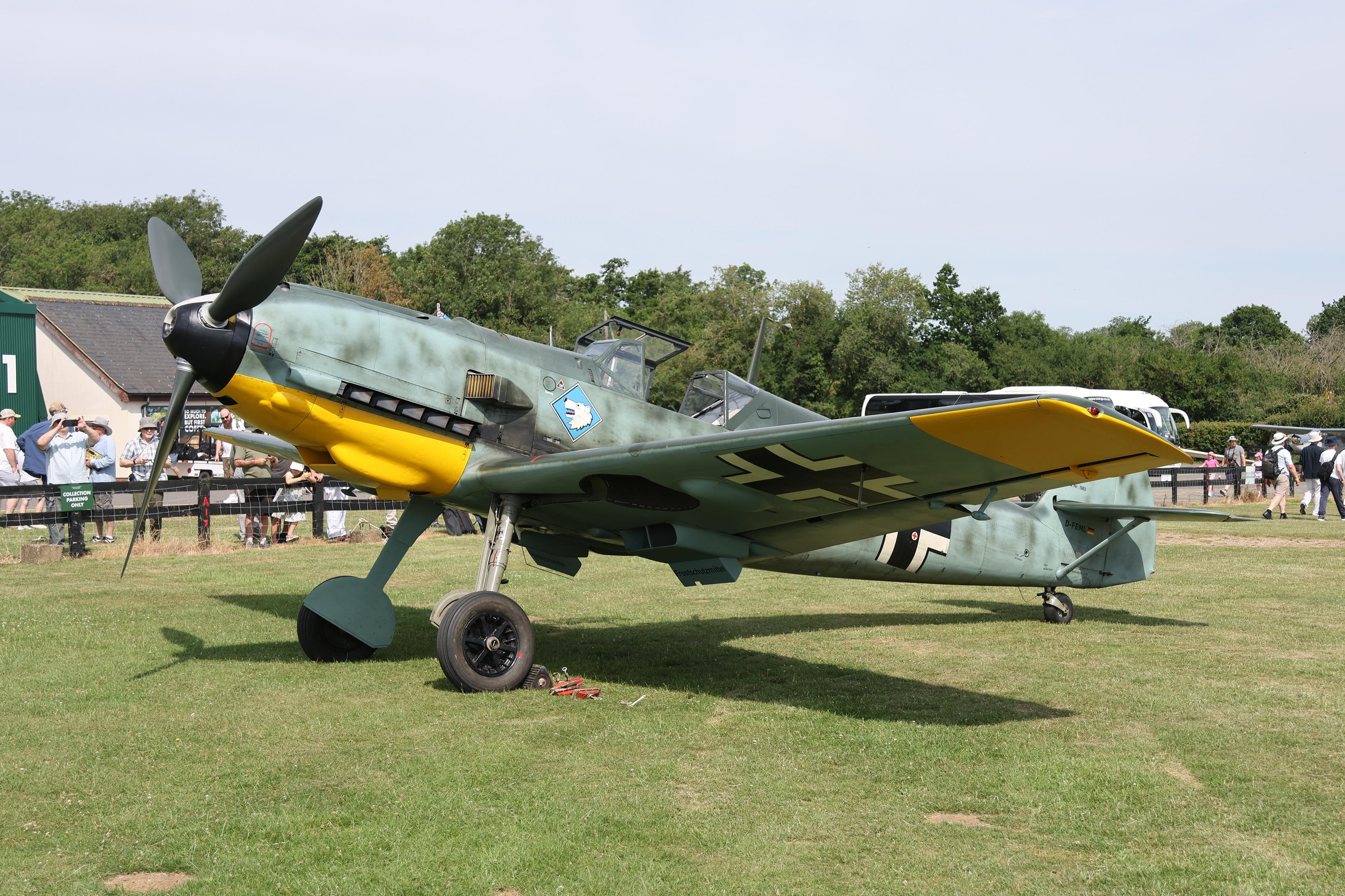 D-FEML @ EGTH - D-FEML (WNr 1983) 1939 Messerschmitt Bf109E Old Warden  - by PhilR
