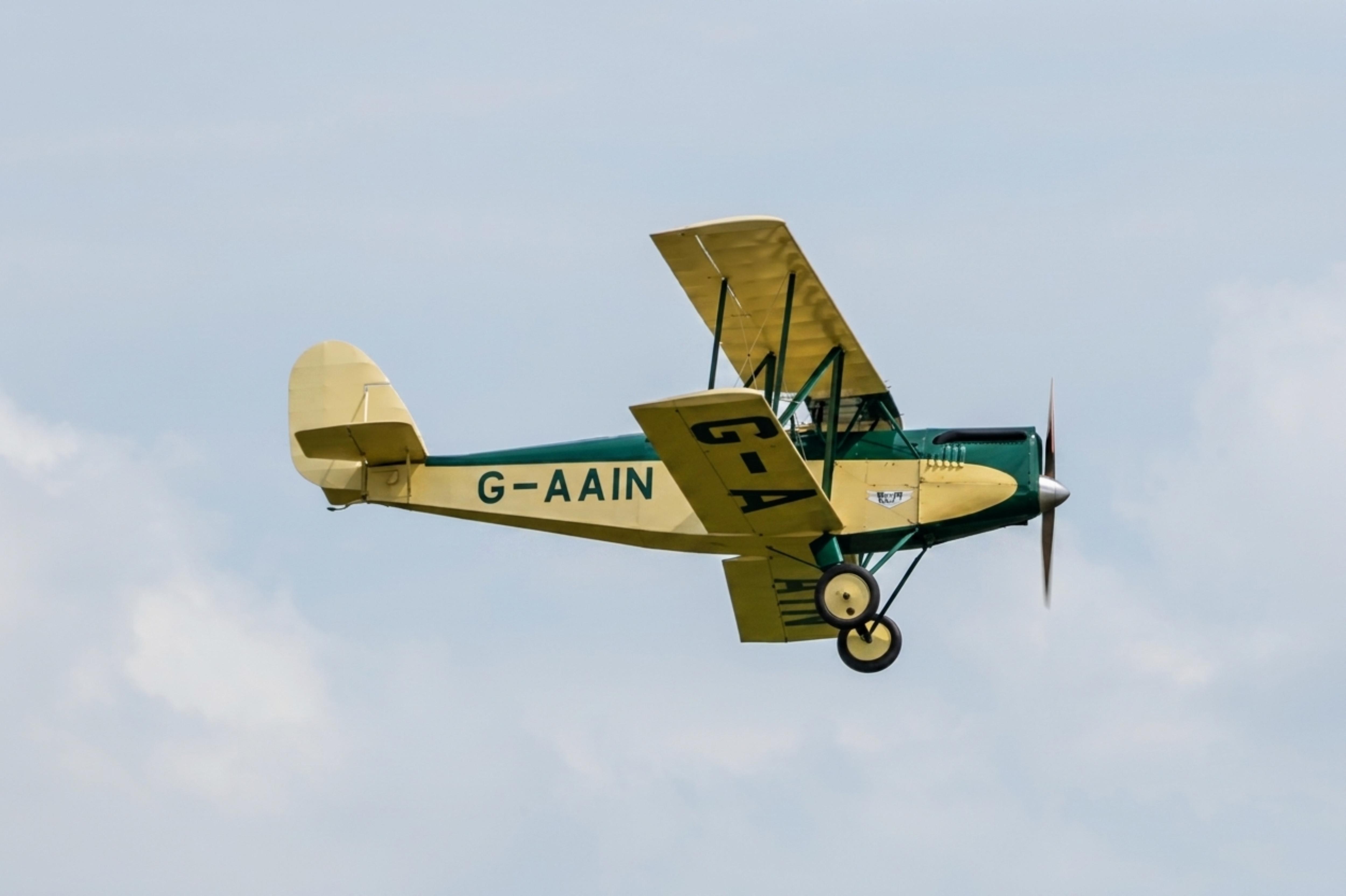 G-AAIN @ EGTH - G-AAIN 1932 Parnall Elf ll Old Warden  - by PhilR