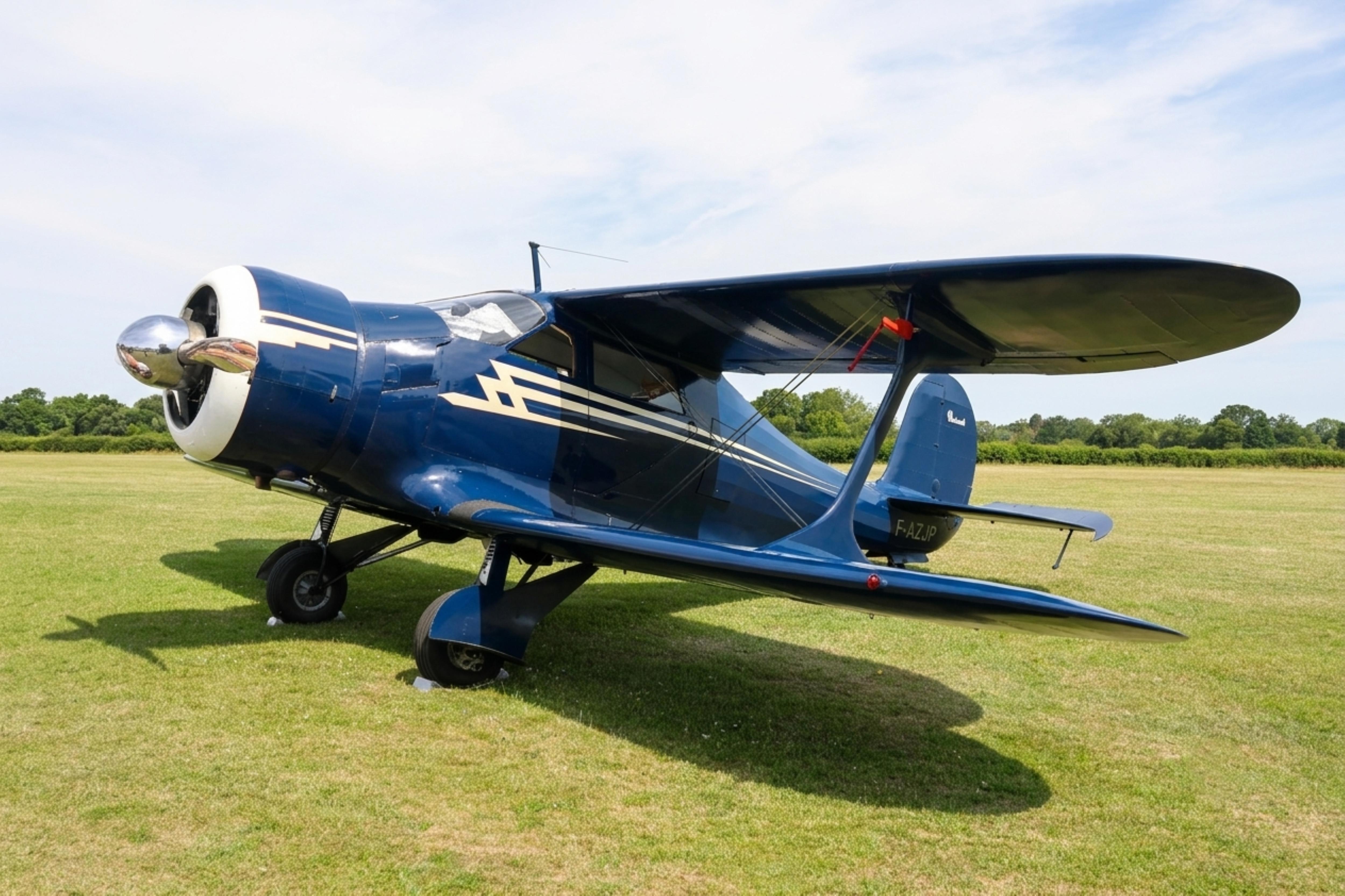 F-AZJP @ EGTH - F-AZJP 1944 Beechcraft D17S Staggerwing Old Warden
 - by PhilR
