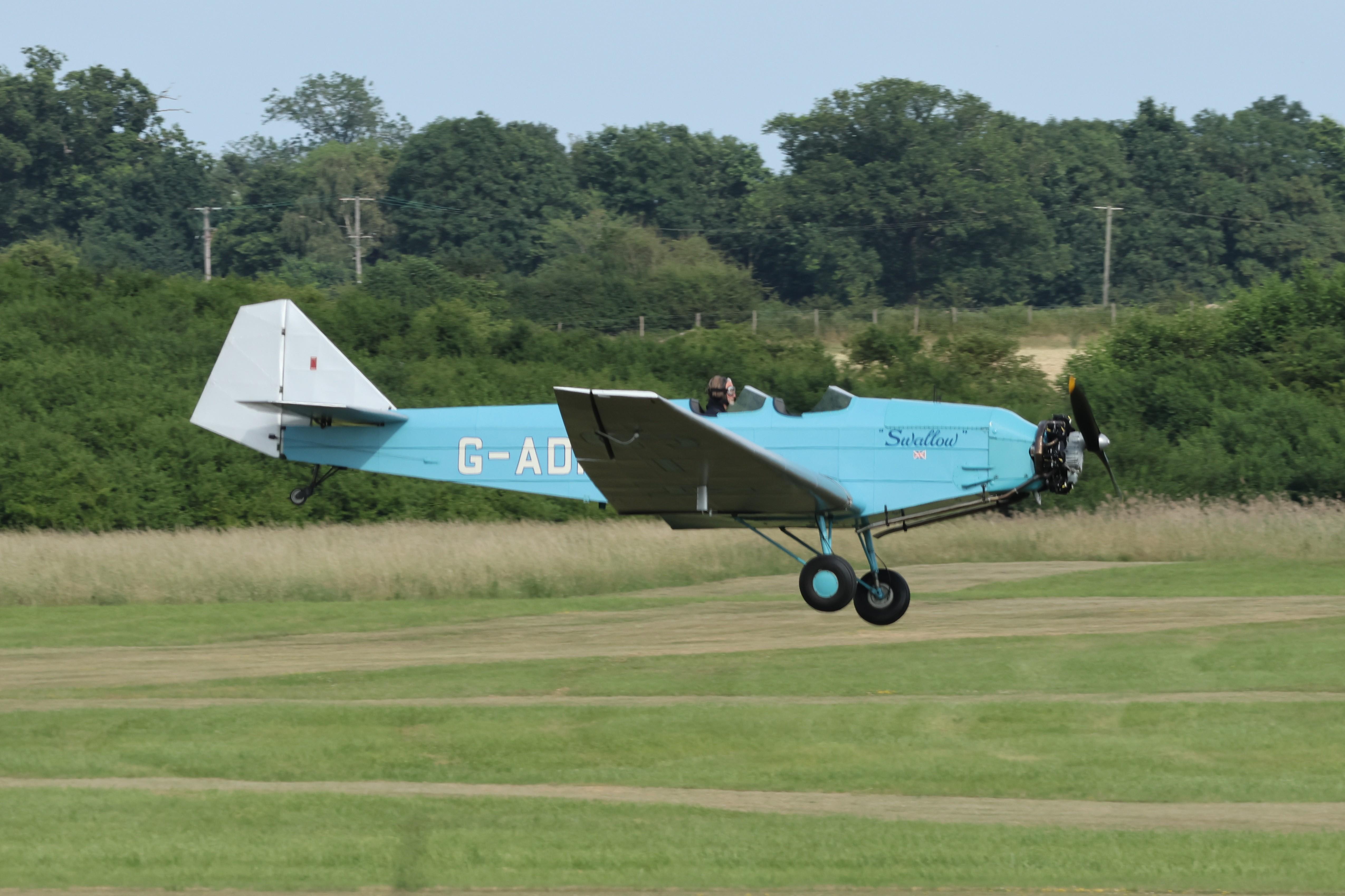 G-ADPS @ EGTH - G-ADPS 1935 British Aircraft Mnfg Co Ltd Swallow 2 Old Warden  - by PhilR