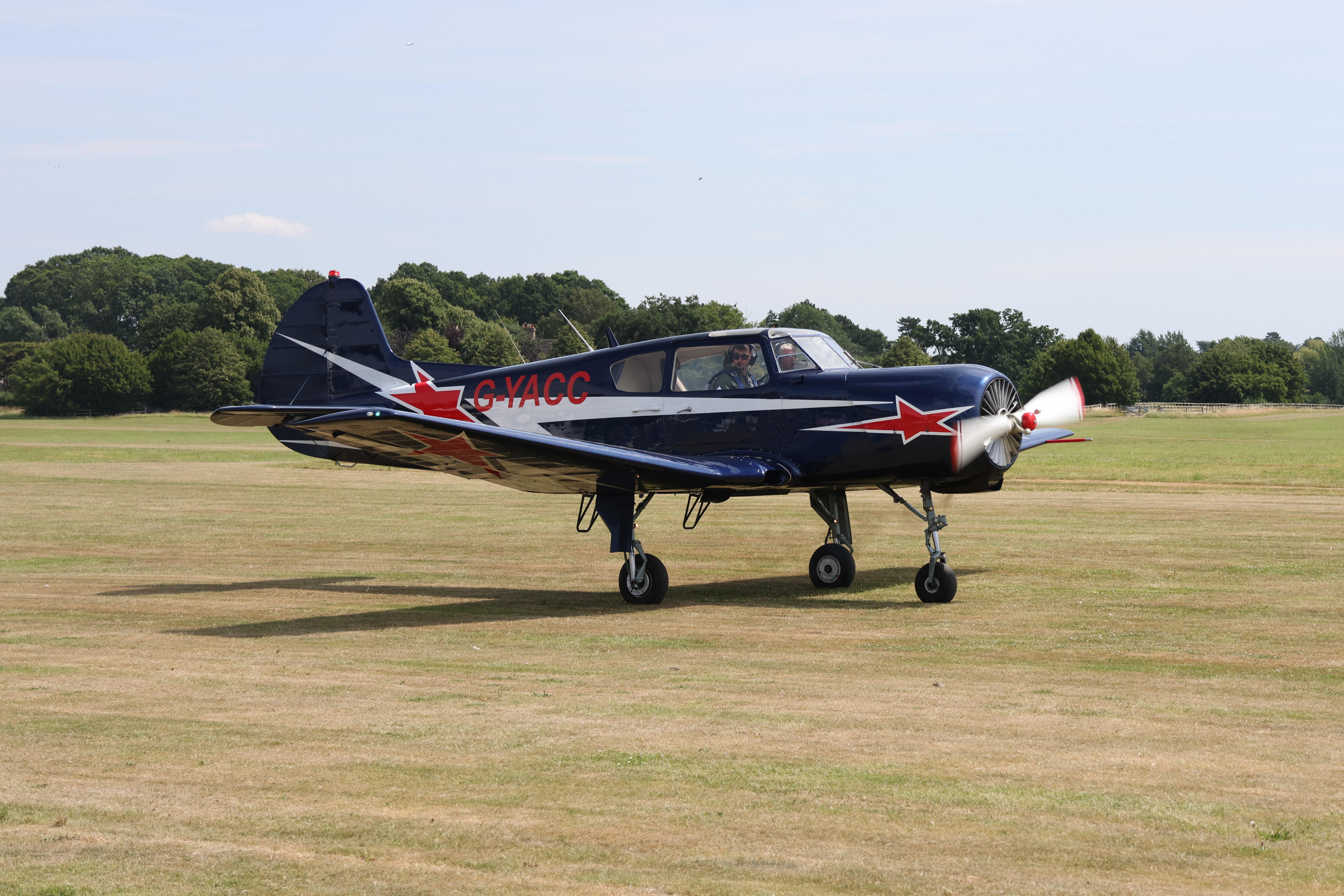 G-YACC @ EGTH - G-YACC (HA-YAC) 1999 Yakovlev YAK-18T  Old Warden  - by PhilR
