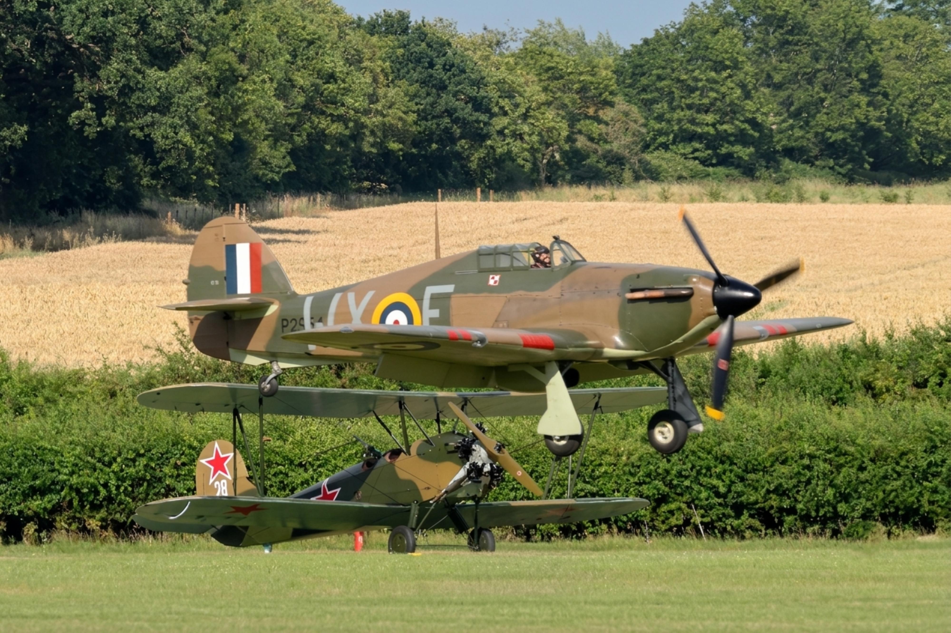 G-HURI @ EGTH - 'P2954' (G-HURI) 1942 Canadian Car & Foundry Co Hurricane Mk XII Old Warden 27.06.26 (2).JPG
 - by PhilR