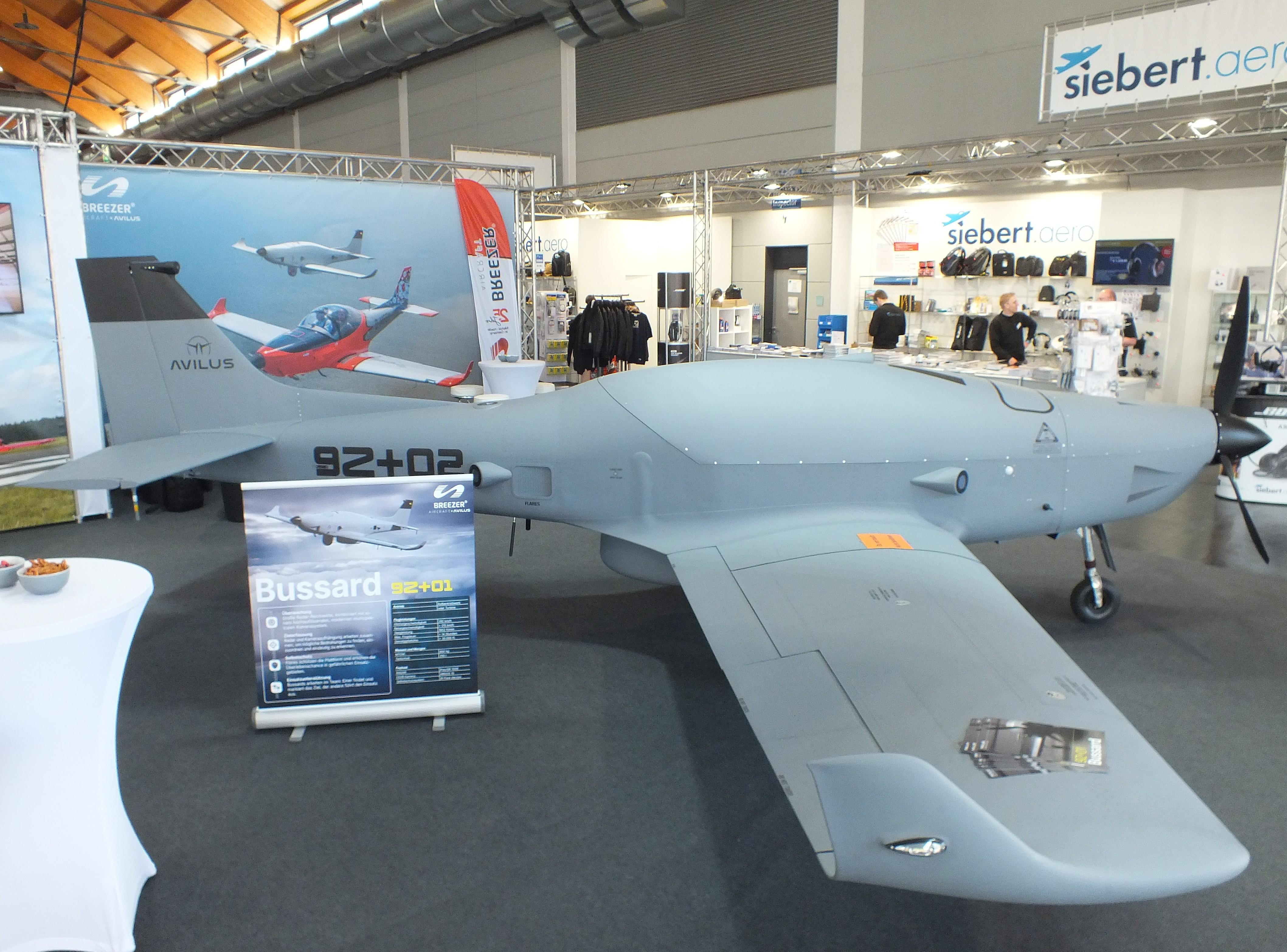 9Z 02 @ EDNY - Breezer Avilus Bussard UAV prototype at the AERO 2026, Friedrichshafen - by iwarnecke