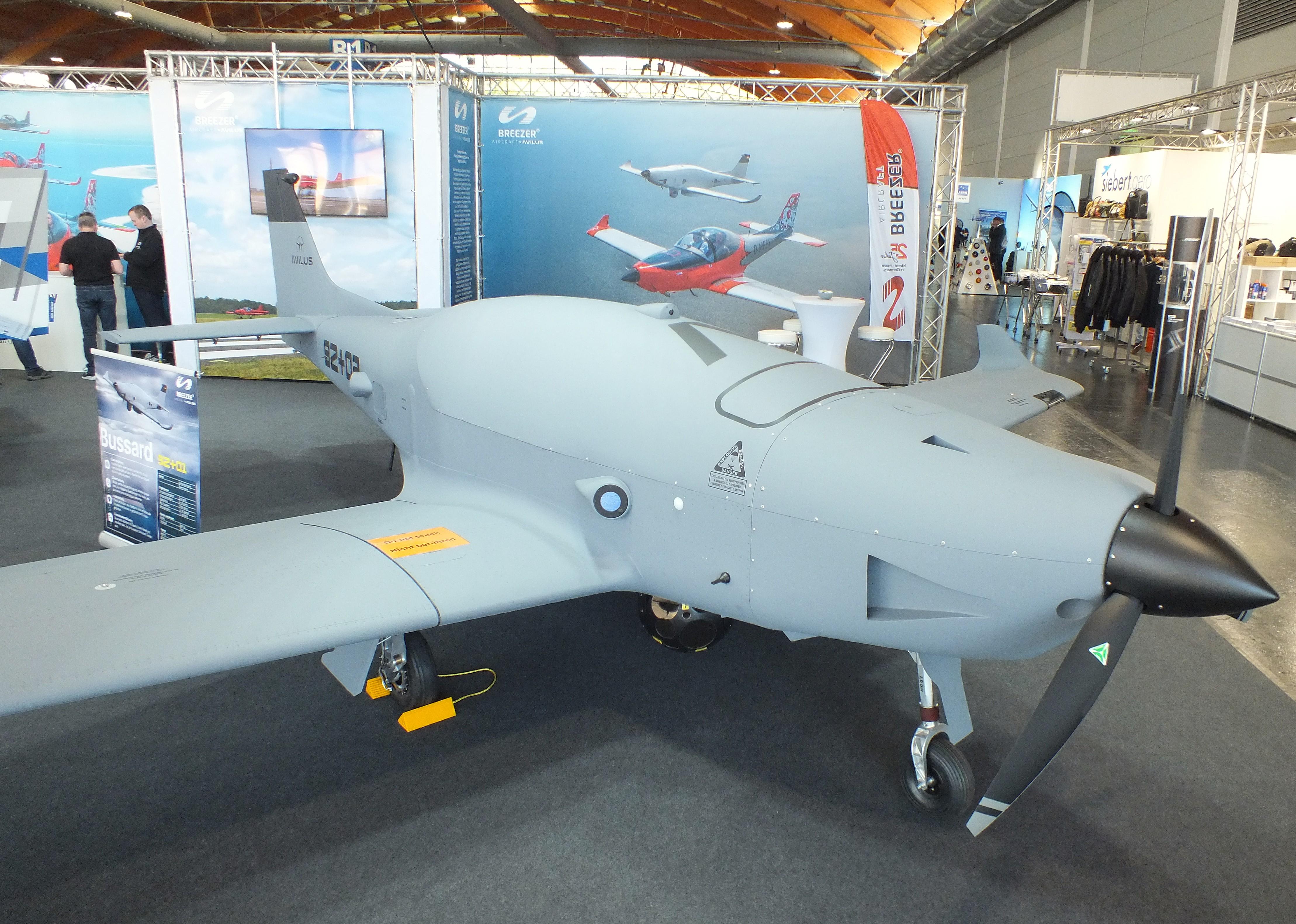 9Z 02 @ EDNY - Breezer Avilus Bussard UAV prototype at the AERO 2026, Friedrichshafen - by iwarnecke