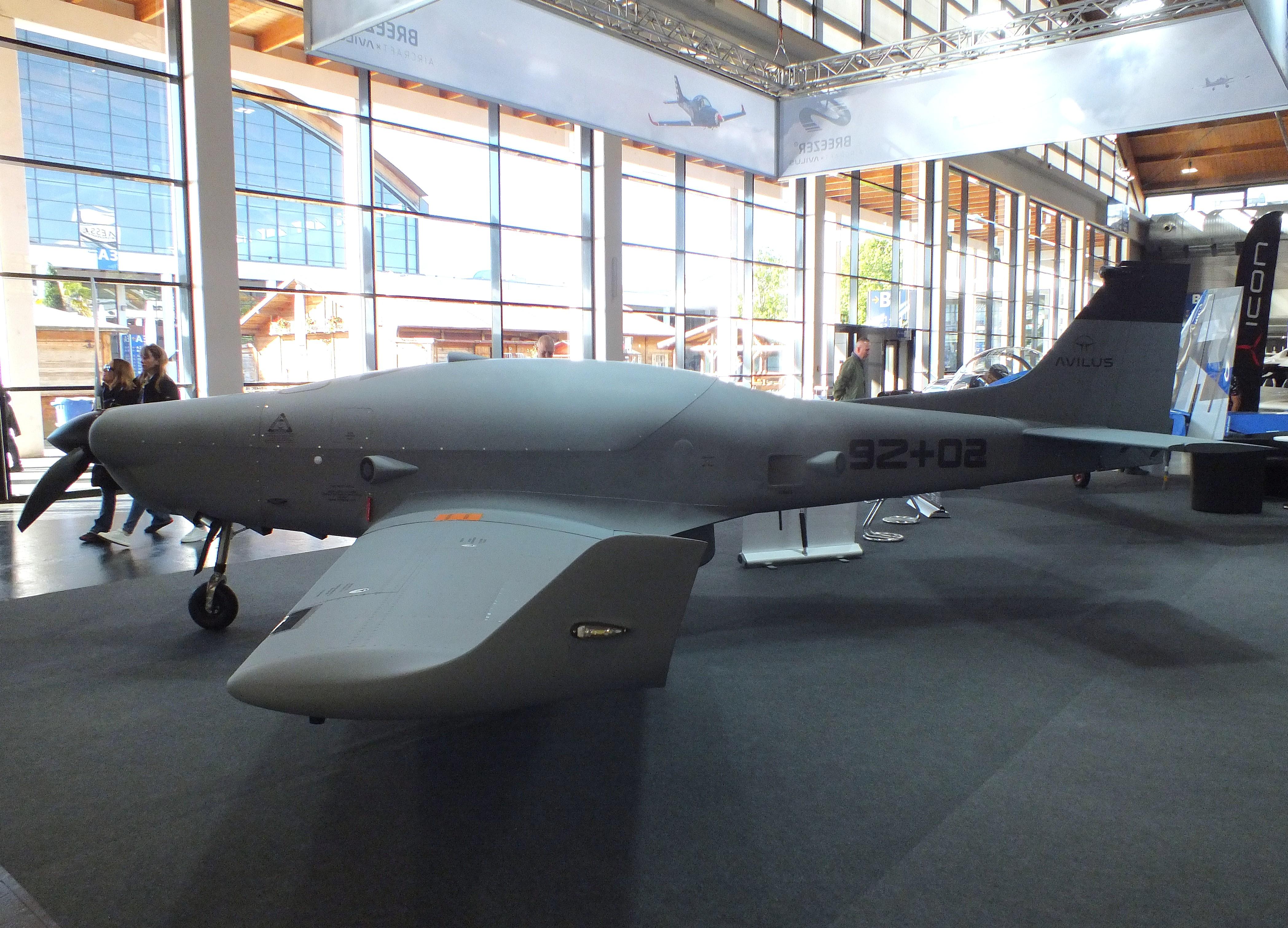 9Z 02 @ EDNY - Breezer Avilus Bussard UAV prototype at the AERO 2026, Friedrichshafen - by iwarnecke