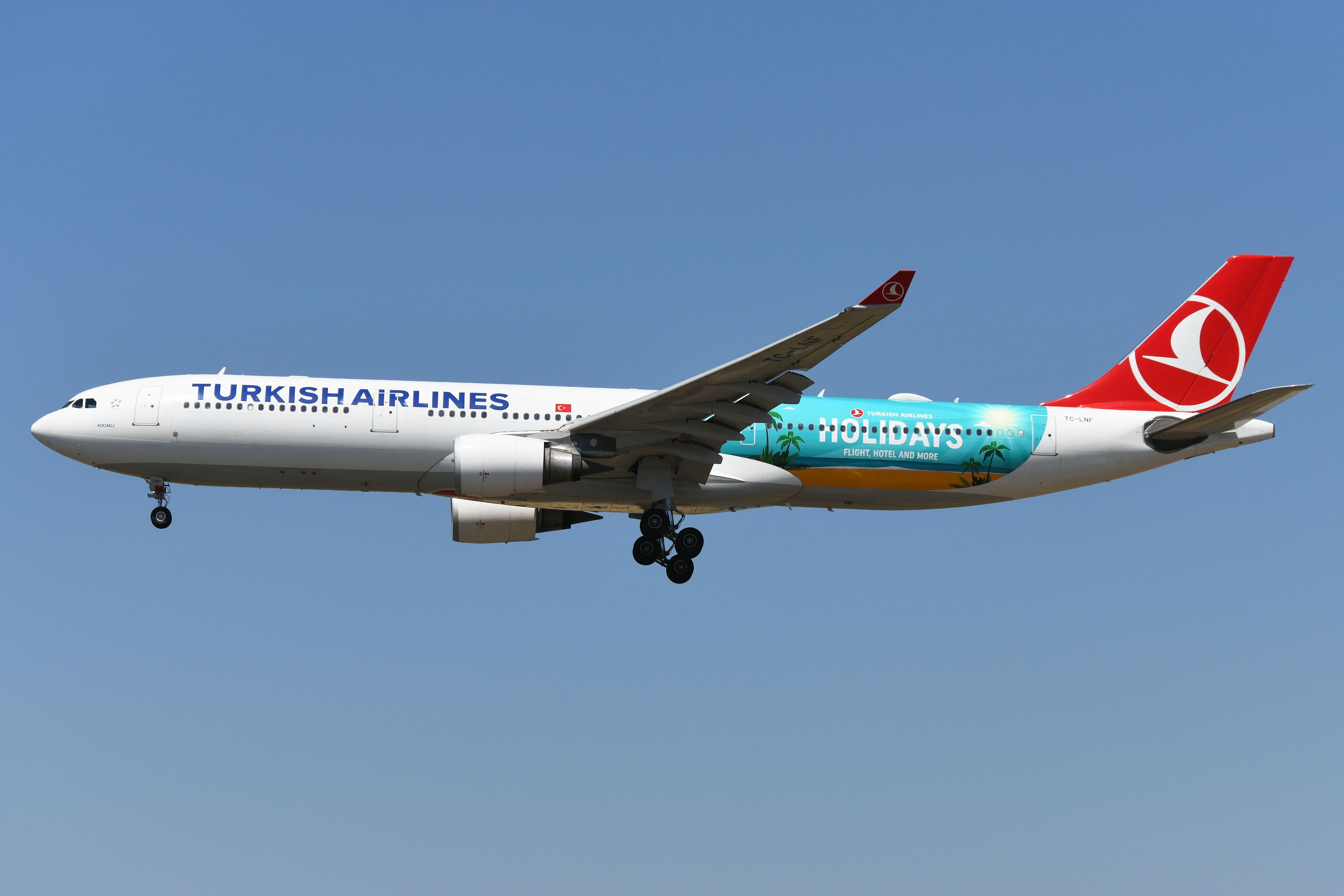 TC-LNF @ EDDF - Turkish A333 promoting TK Holidays - by FerryPNL
