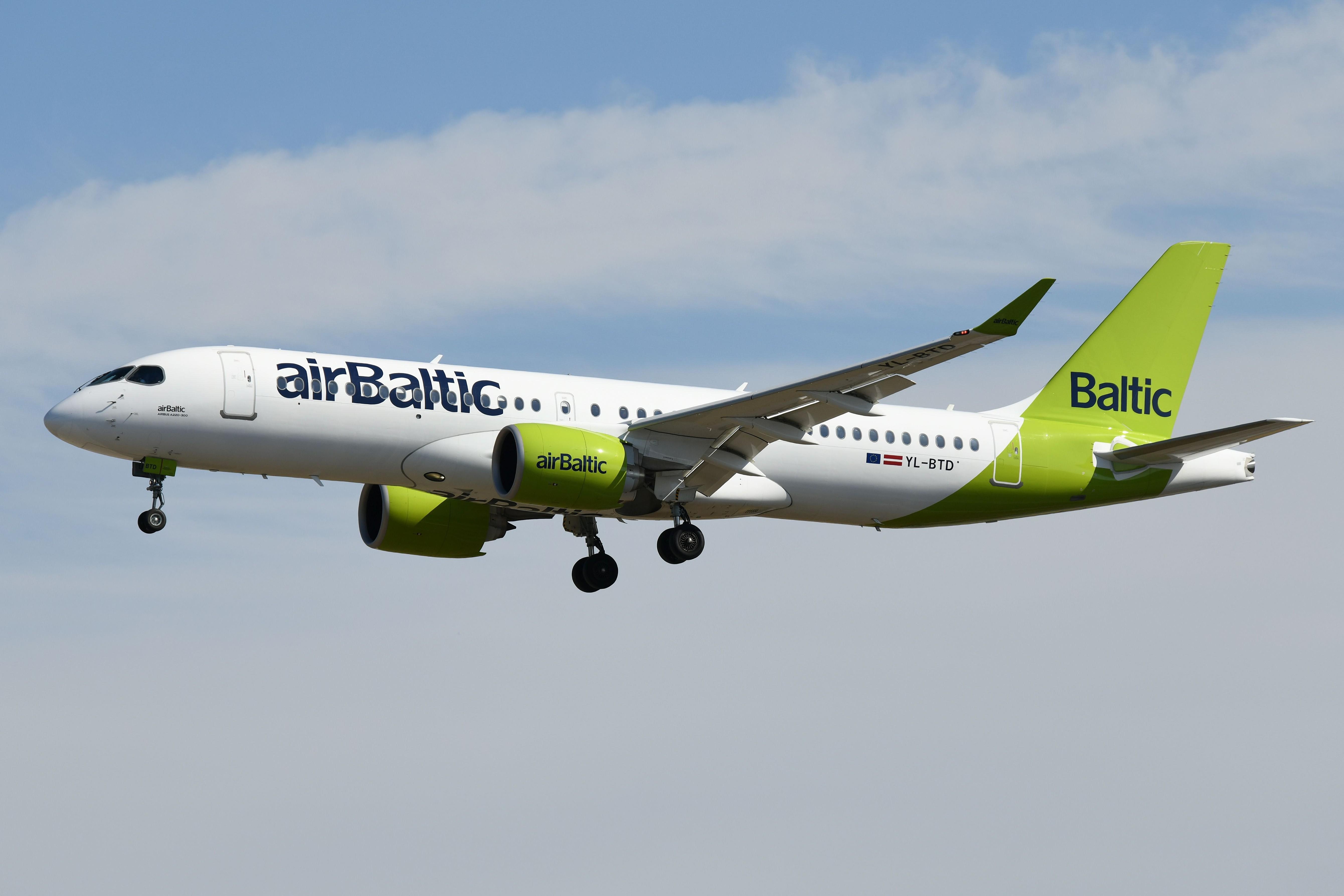 YL-BTD @ EDDF - Air Baltic A223 operating an Austrian Airlines flight - by FerryPNL
